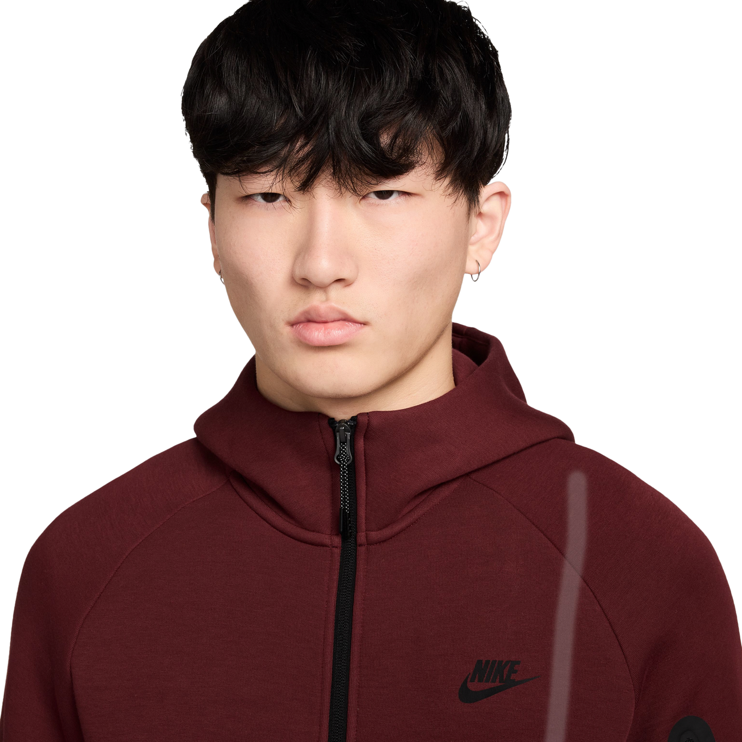 Nike Tech Fleece Full-Zip Windrunner Hoodie - Men's - Maroon/Maroon