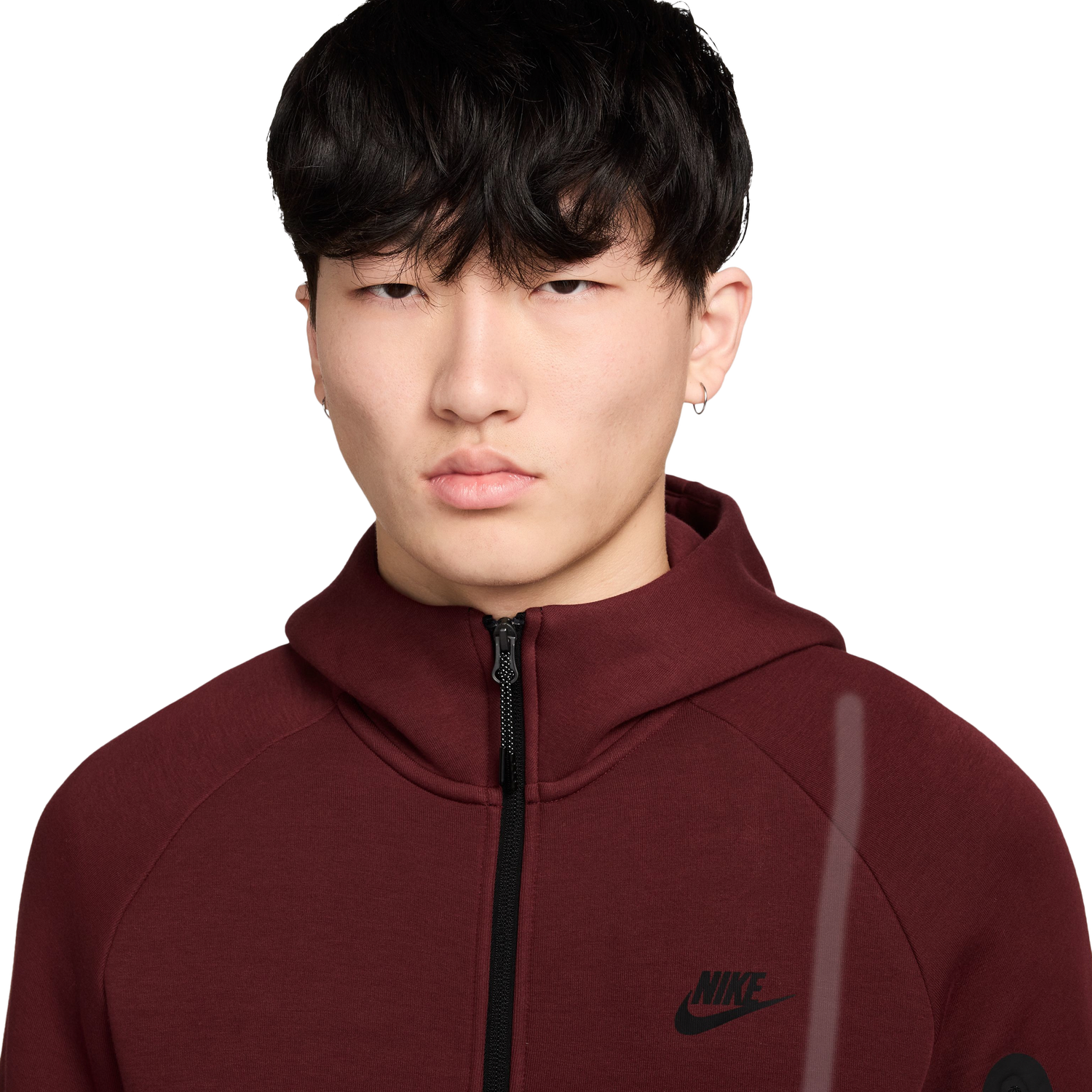 Nike Tech Fleece Full-Zip Windrunner Hoodie - Men's - Maroon/Maroon