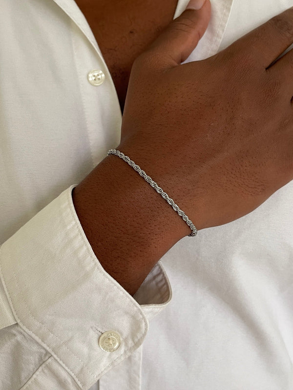 ROPE BRACELET 3MM | Silver