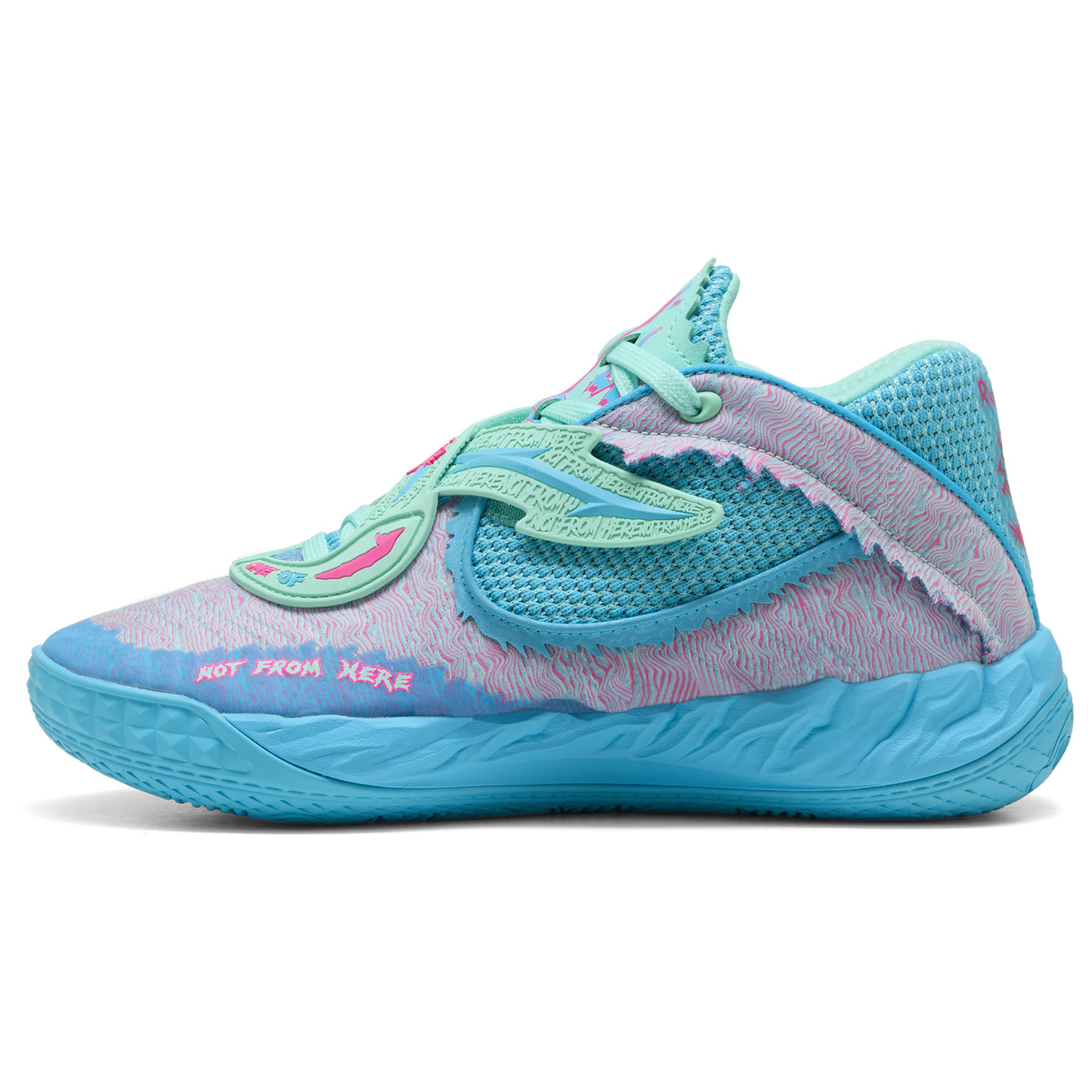 PUMA MB.05 Rick & Morty - Men's - Electric Peppermint/Rickie Orange/Blue