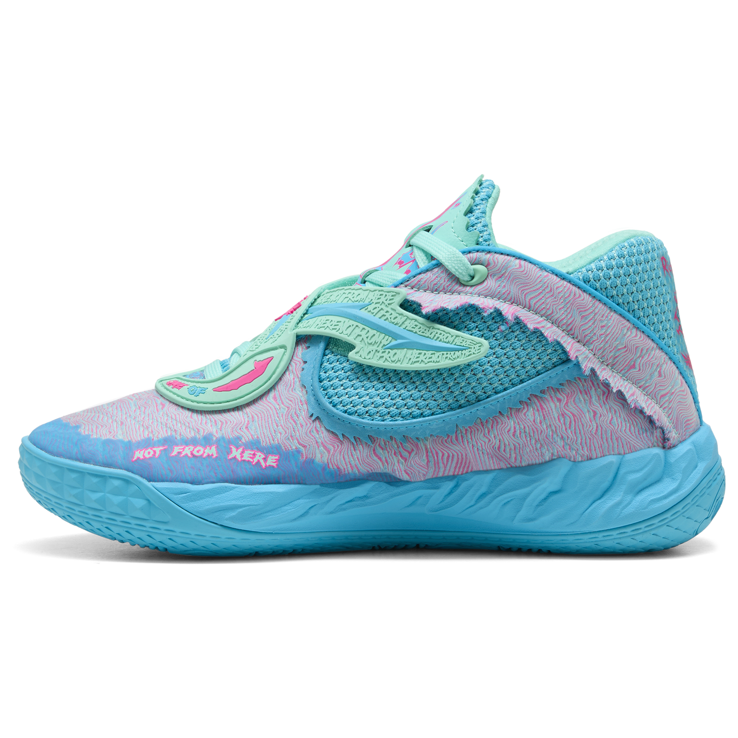 PUMA MB.05 Rick & Morty - Men's - Electric Peppermint/Rickie Orange/Blue