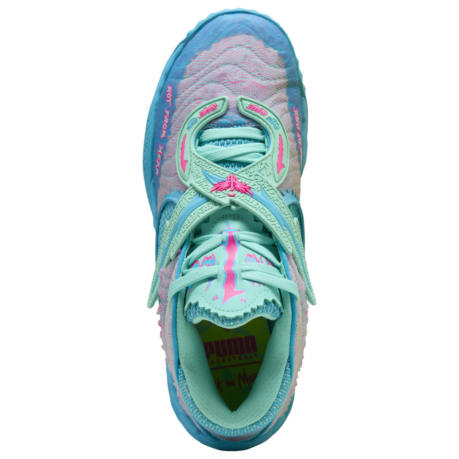 PUMA MB.05 Rick & Morty - Men's - Electric Peppermint/Rickie Orange/Blue
