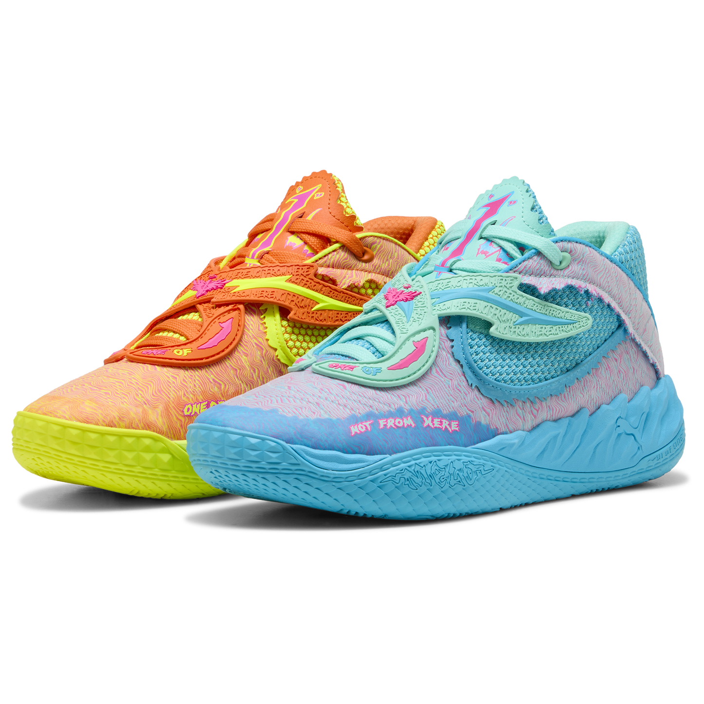 PUMA MB.05 Rick & Morty - Men's - Electric Peppermint/Rickie Orange/Blue