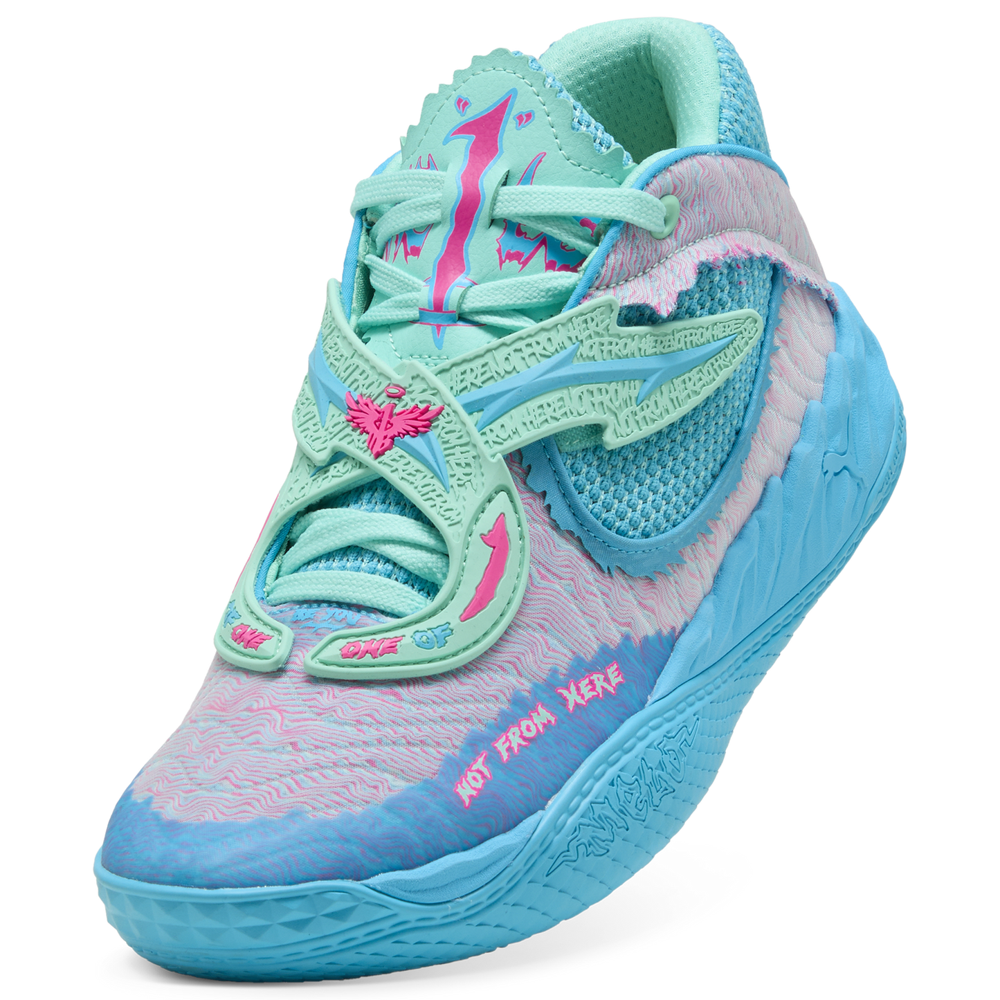 PUMA MB.05 Rick & Morty - Men's - Electric Peppermint/Rickie Orange/Blue