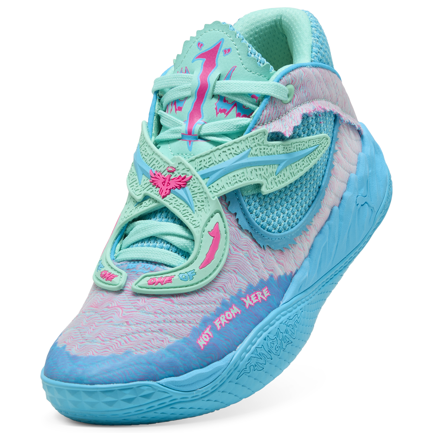 PUMA MB.05 Rick & Morty - Men's - Electric Peppermint/Rickie Orange/Blue