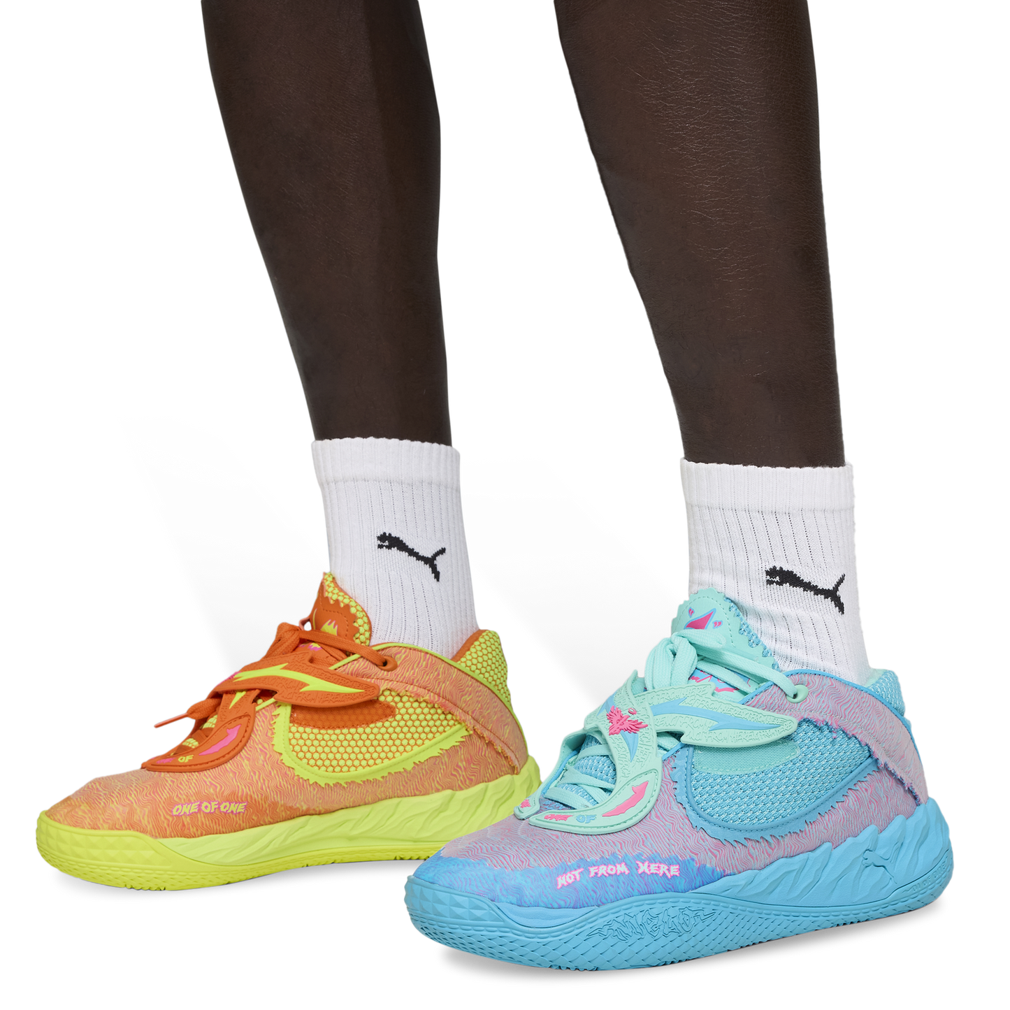 PUMA MB.05 Rick & Morty - Men's - Electric Peppermint/Rickie Orange/Blue