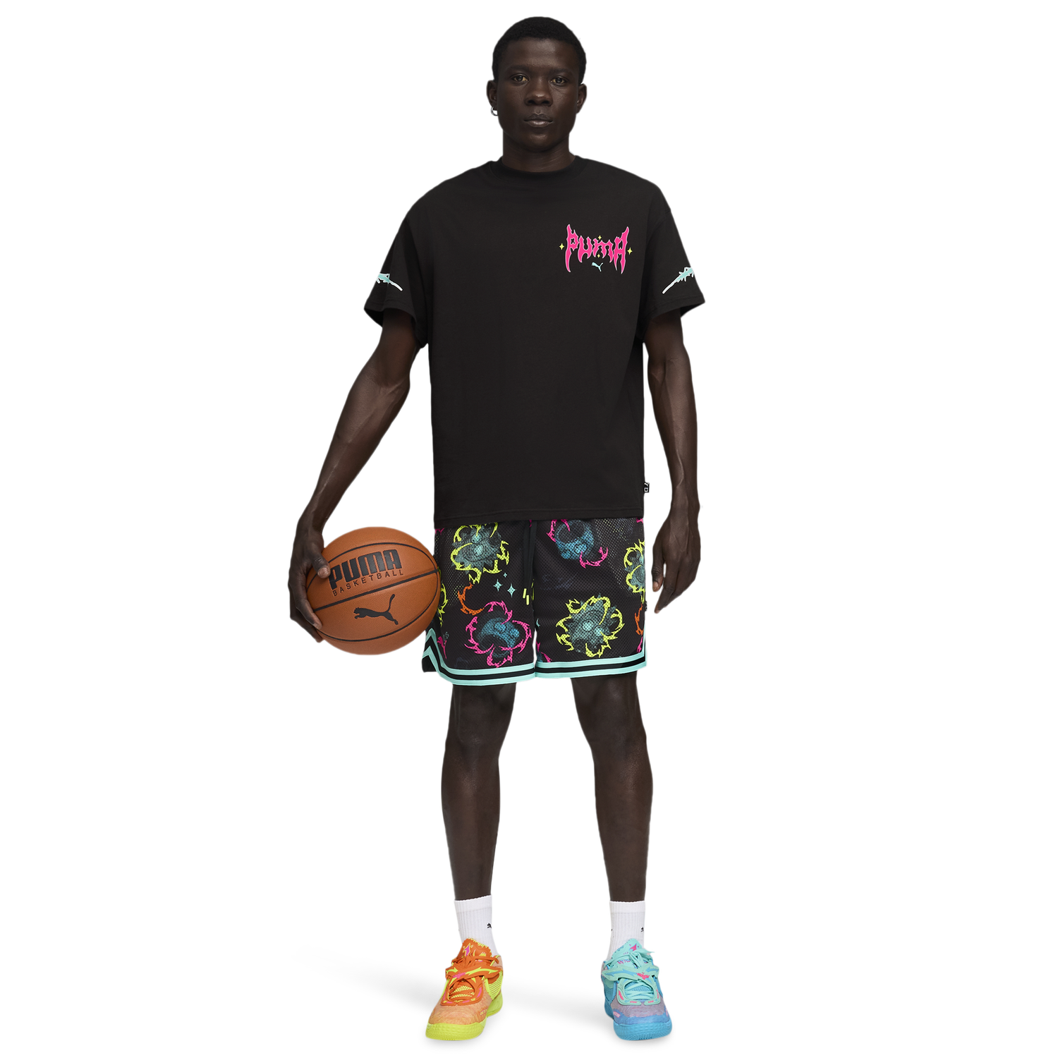 PUMA MB.05 Rick & Morty - Men's - Electric Peppermint/Rickie Orange/Blue