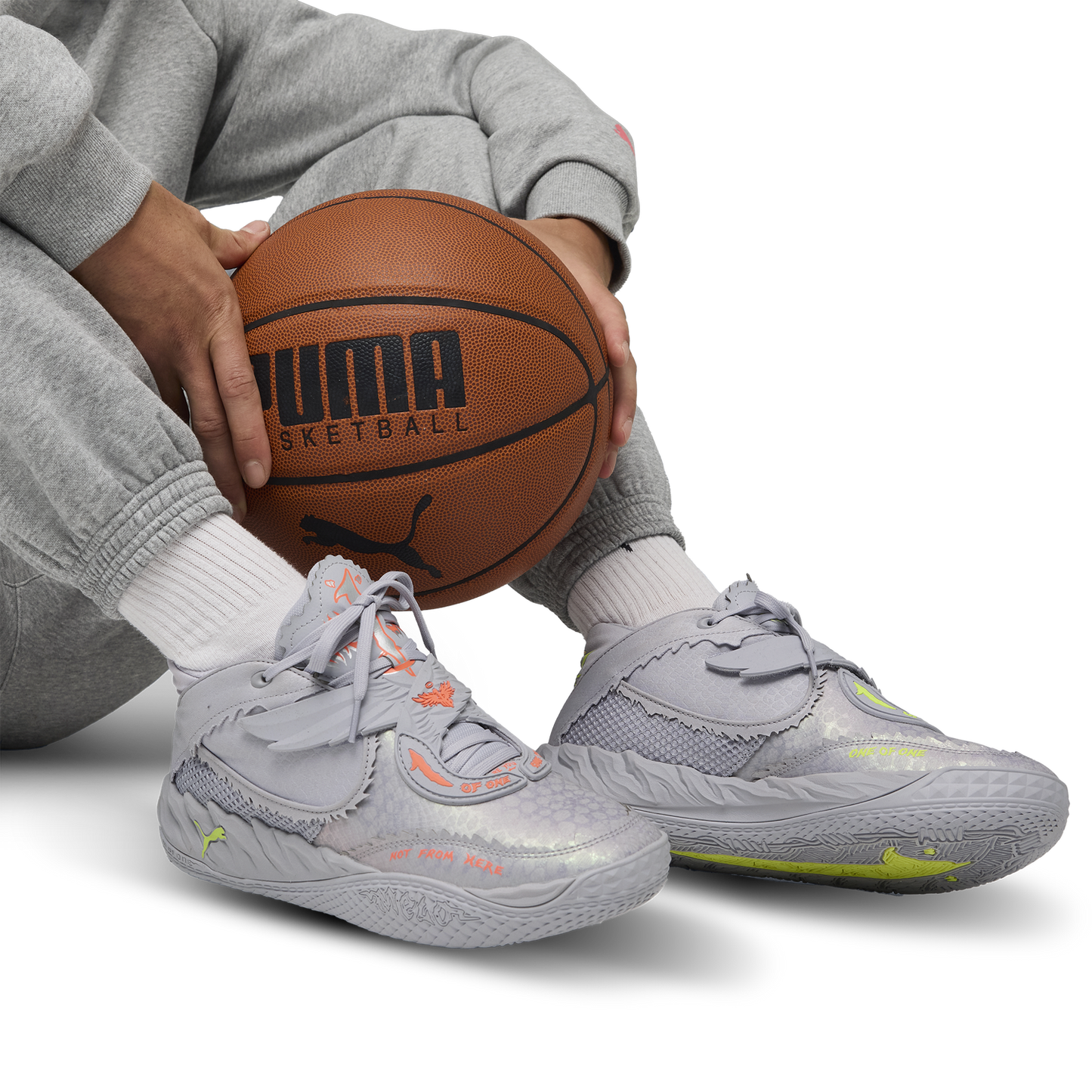 PUMA MB.05 Metallic - Men's - Dusky Grey/Rickie Orange