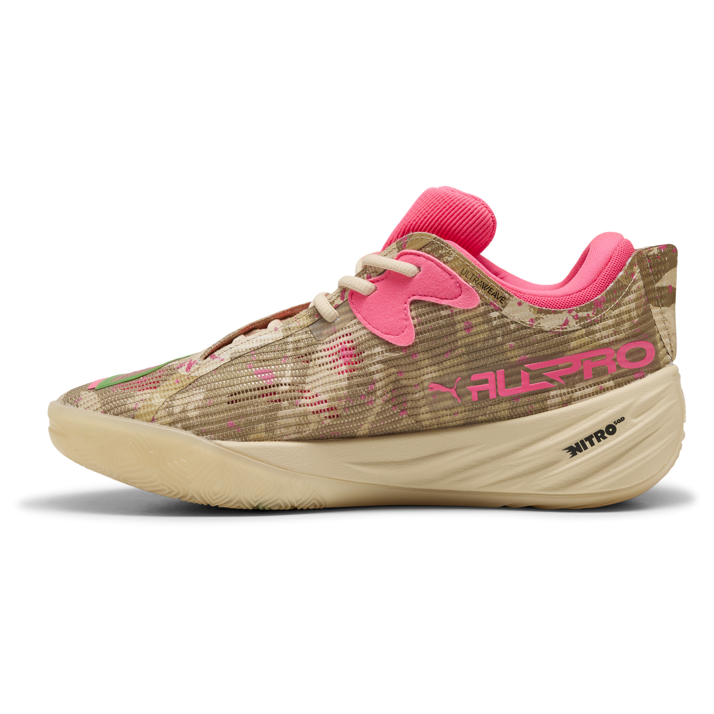 PUMA All-Pro Nitro 2 Flau'jae - Men's - Sand Dune/Pure Pink/Green Fruit