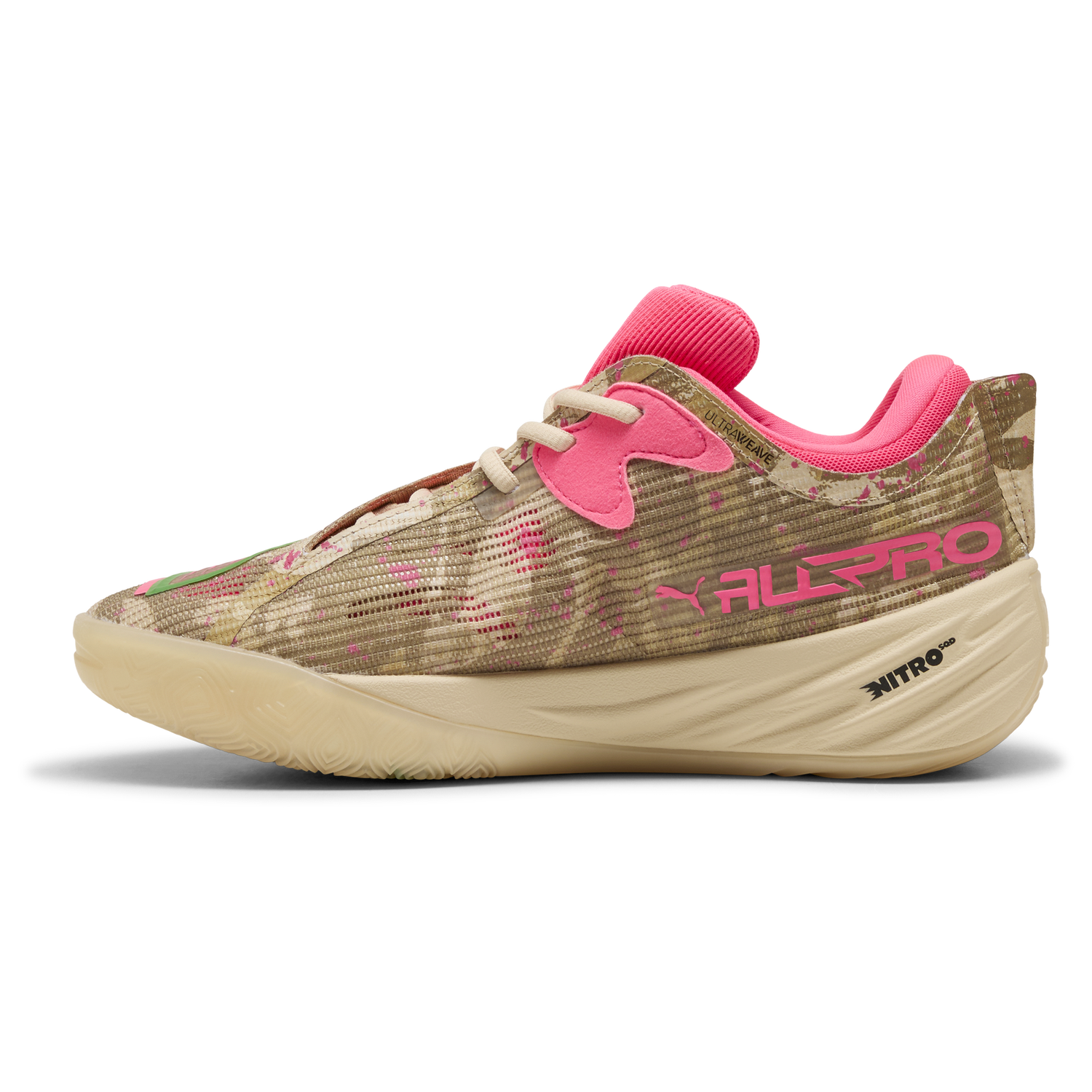 PUMA All-Pro Nitro 2 Flau'jae - Men's - Sand Dune/Pure Pink/Green Fruit