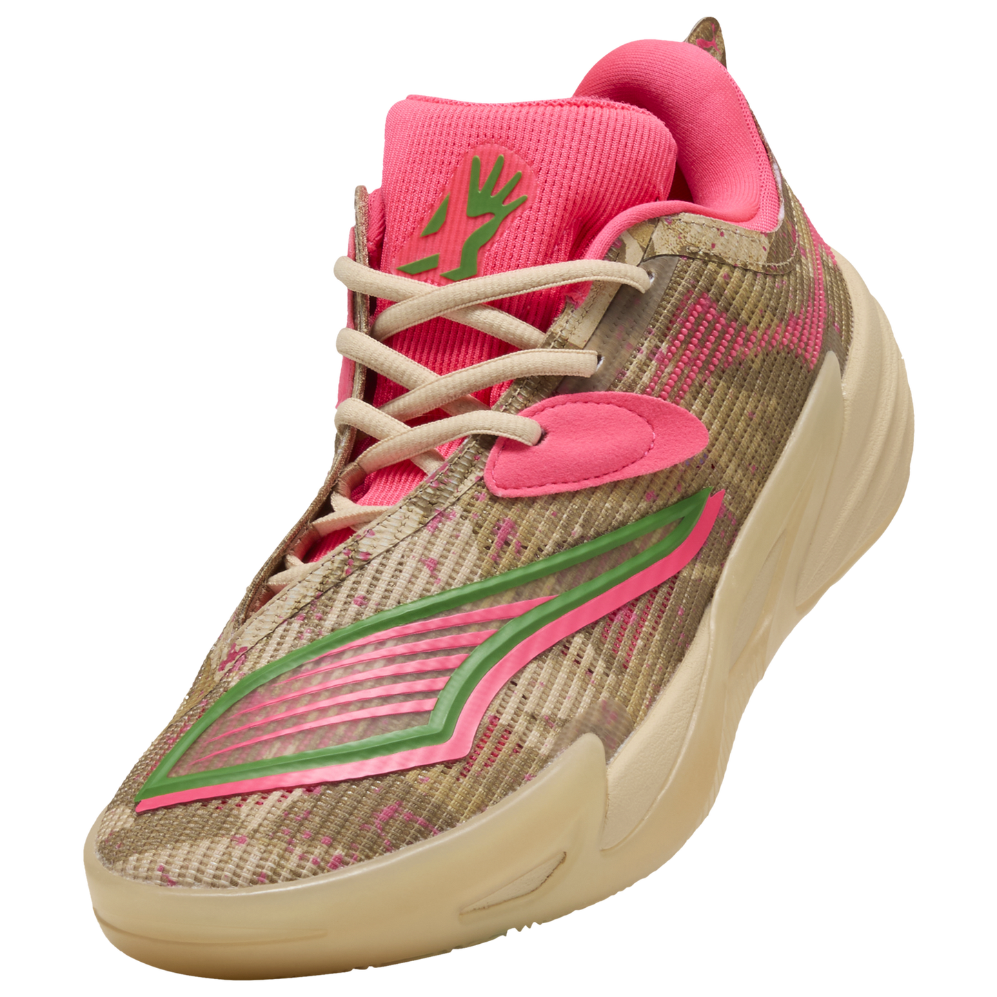 PUMA All-Pro Nitro 2 Flau'jae - Men's - Sand Dune/Pure Pink/Green Fruit