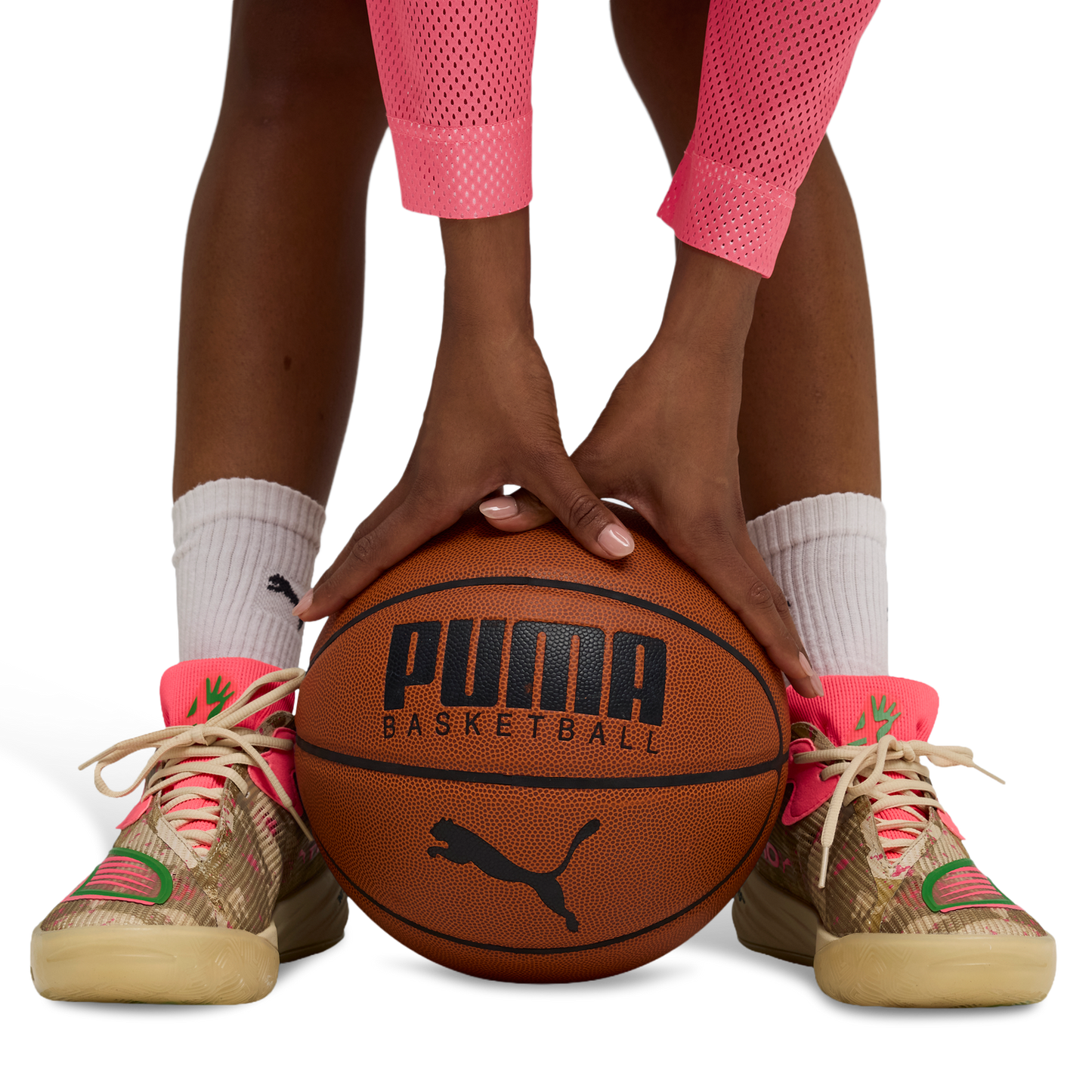 PUMA All-Pro Nitro 2 Flau'jae - Men's - Sand Dune/Pure Pink/Green Fruit