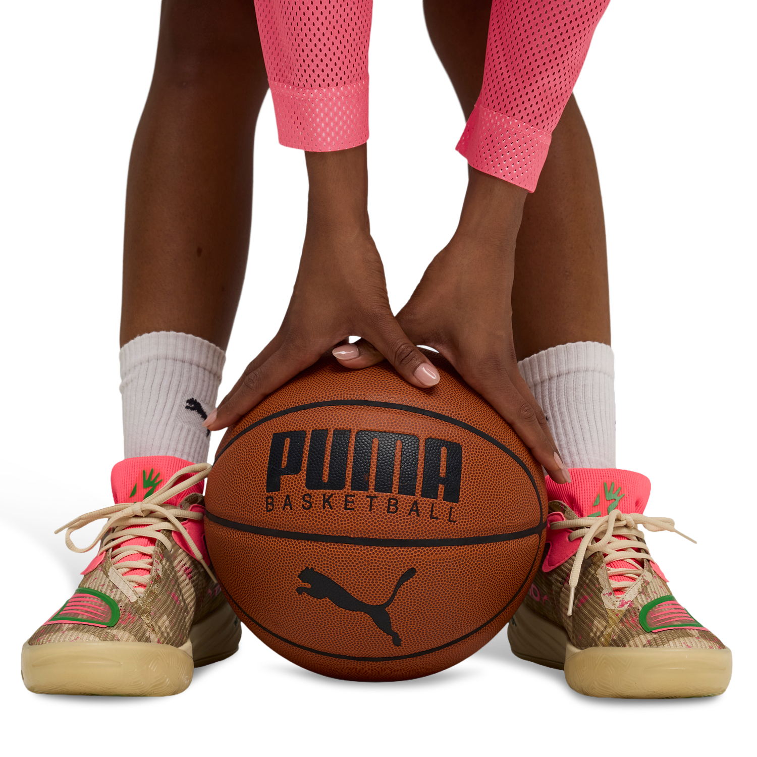 PUMA All-Pro Nitro 2 Flau'jae - Men's - Sand Dune/Pure Pink/Green Fruit