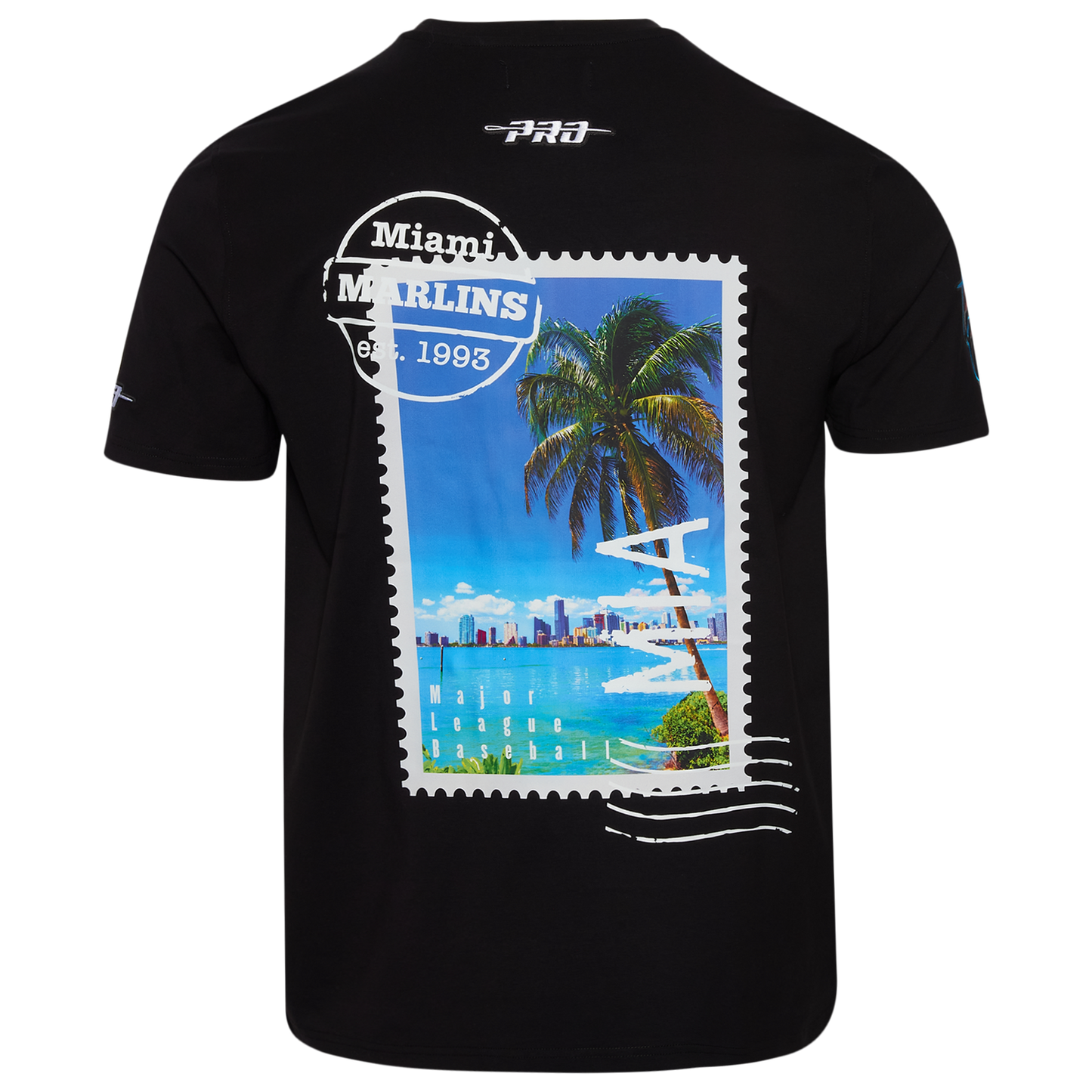 Pro Standard Miami Marlins Postage SJ T-Shirt - Men's - Black/Multi
