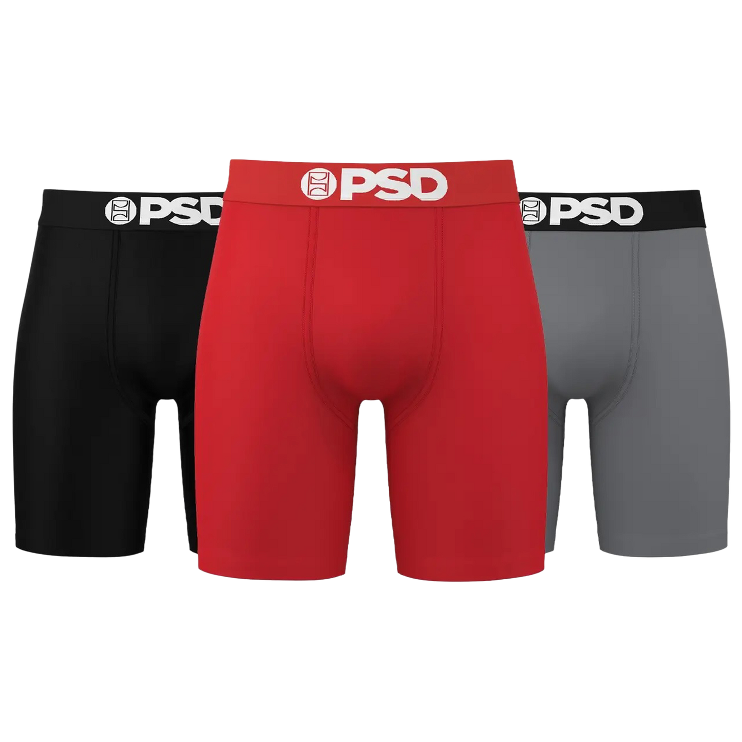 PSD Solid Briefs 3 Pack Underwear - Men's - Gray/Red