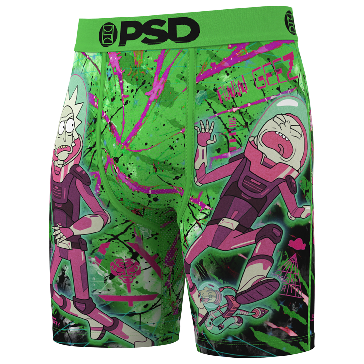 PSD Graphic Briefs - Men's - Green/Purple