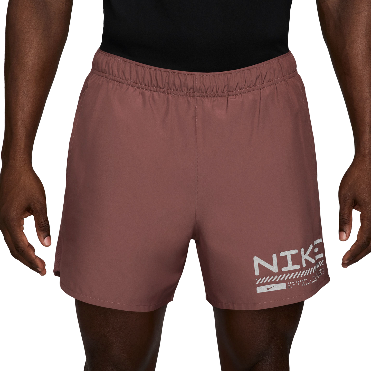 Nike Winterized Chlngr 5" 2In1 Shorts - Men's - Maroon/Silver