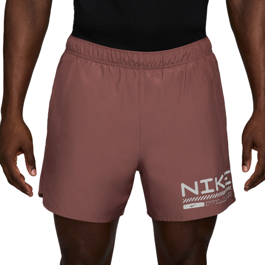 Nike Winterized Chlngr 5" 2In1 Shorts - Men's - Maroon/Silver
