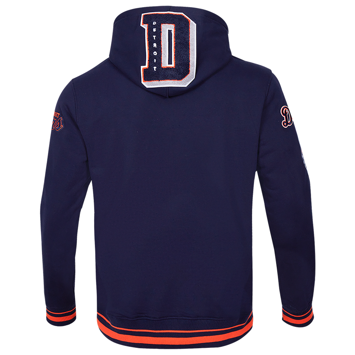 Pro Standard TIGERS MASH UP RIB FLC PO HOODIE - Men's - Midnight Navy/Orange/Midnight Navy