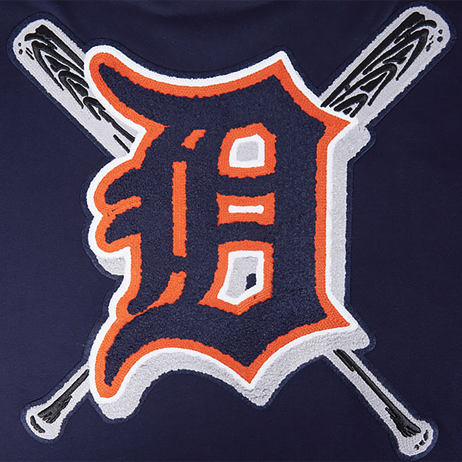Pro Standard TIGERS MASH UP RIB FLC PO HOODIE - Men's - Midnight Navy/Orange/Midnight Navy