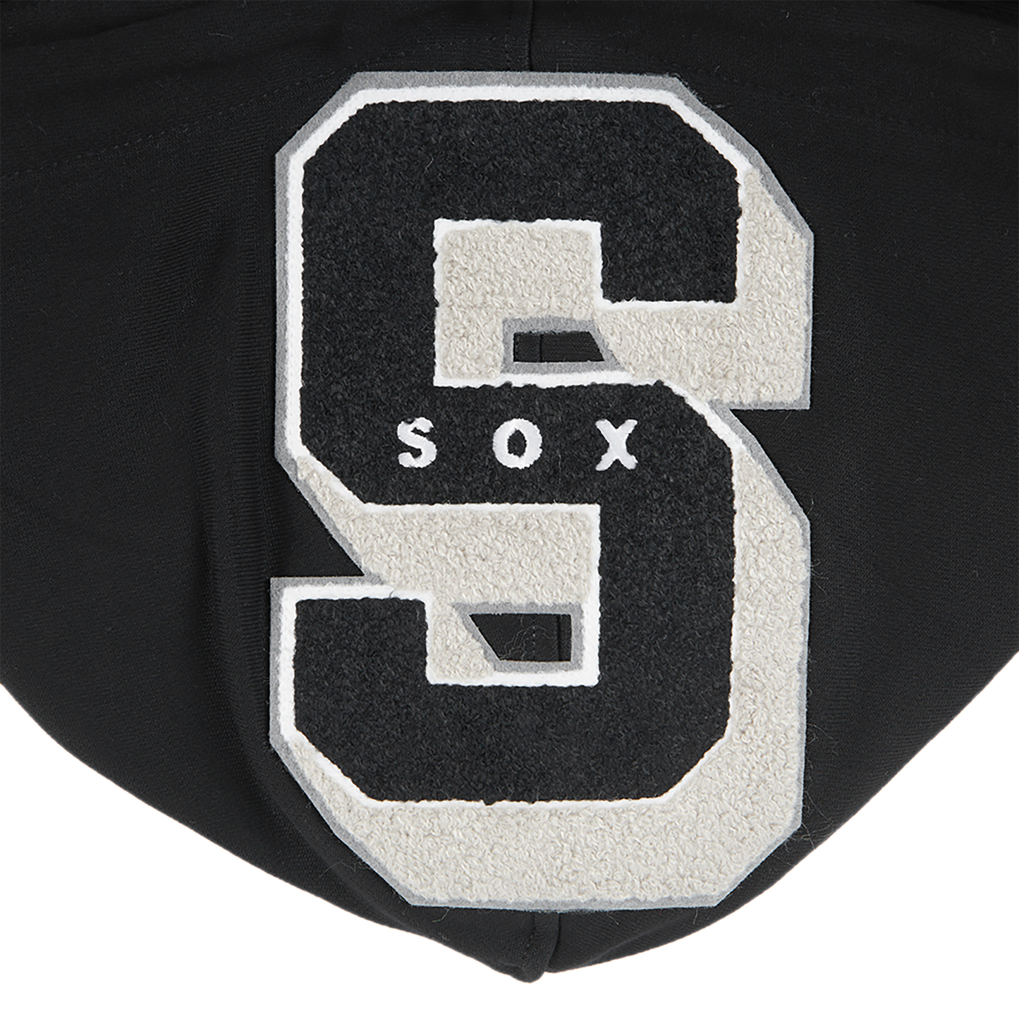 Pro Standard WHITE SOX MASH UP RIB FLC PO HOODIE - Men's - Black/Gray