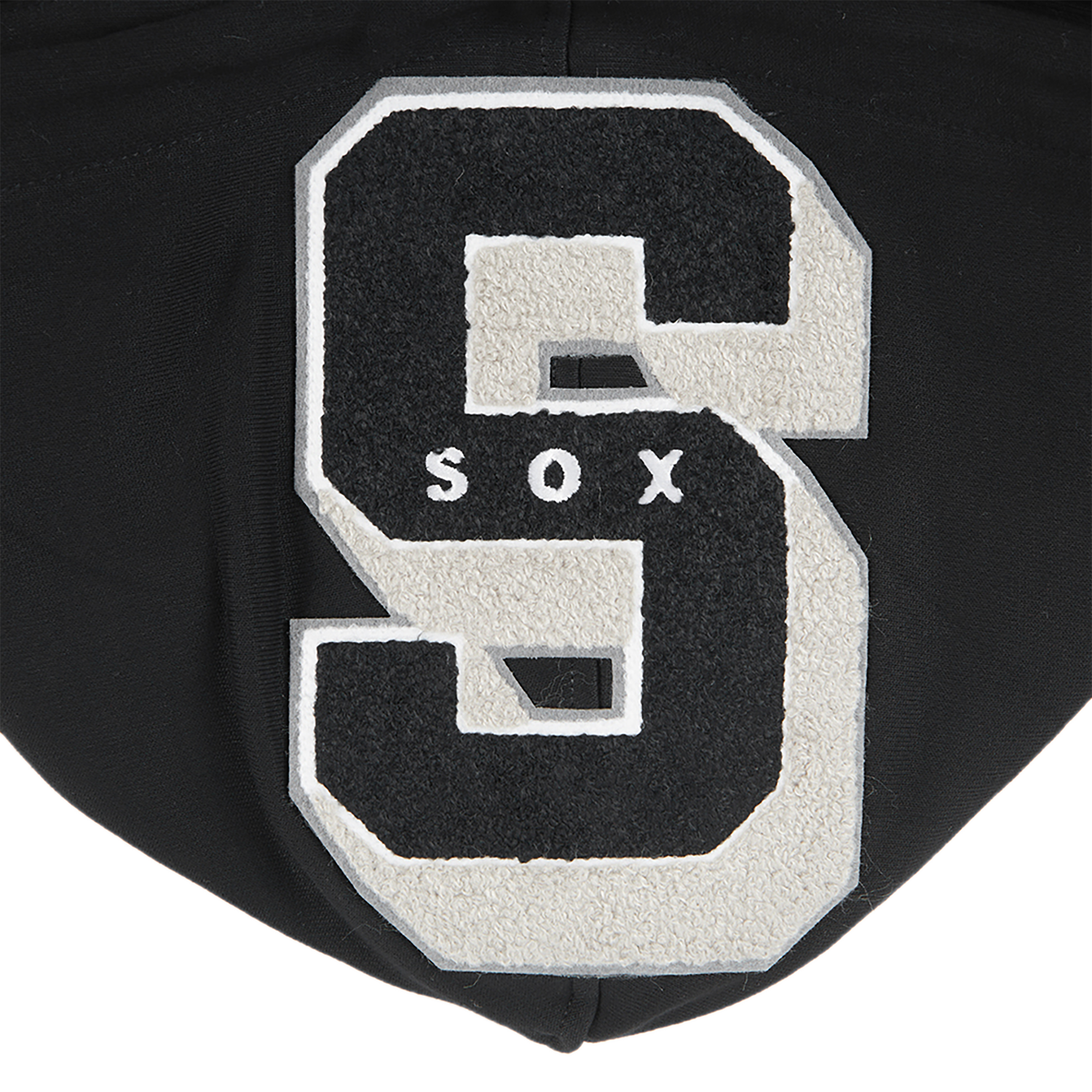 Pro Standard WHITE SOX MASH UP RIB FLC PO HOODIE - Men's - Black/Gray