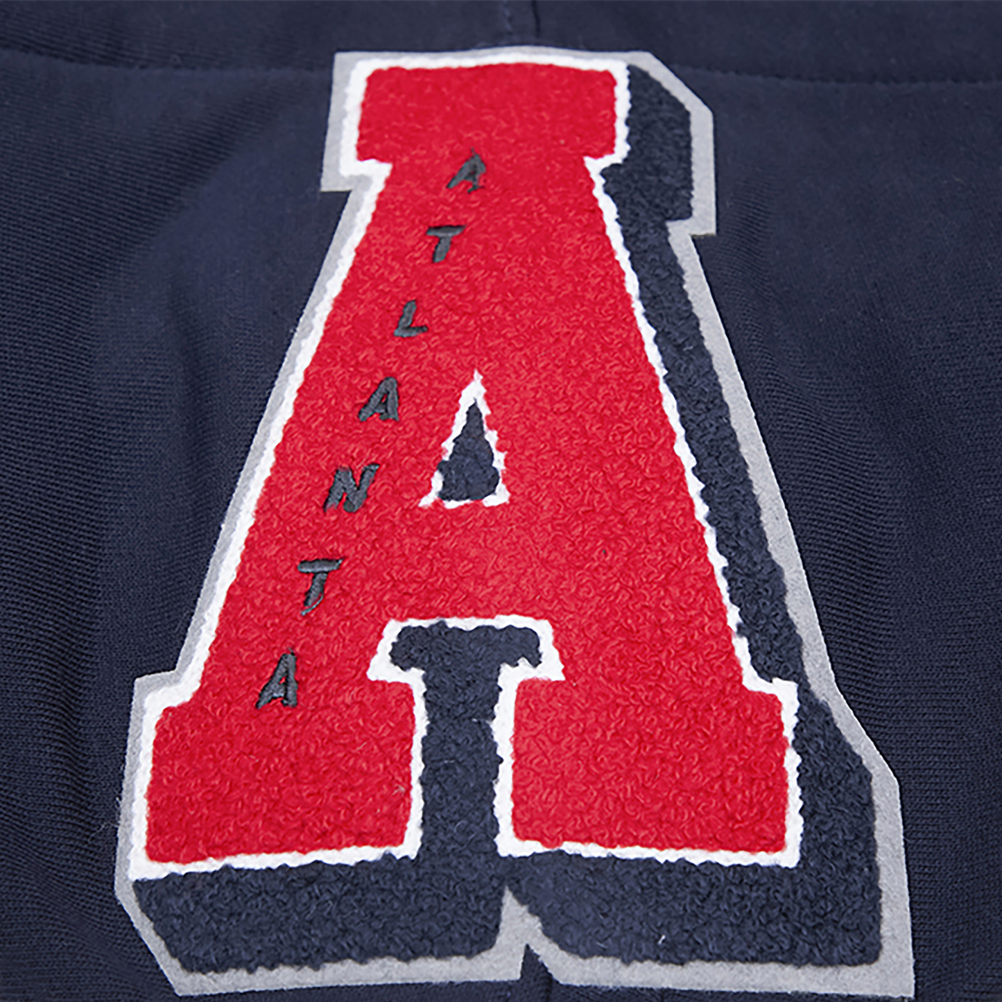 Pro Standard BRAVES MASH UP RIB FLC PO HOODIE - Men's - Midnight Navy/Red/Midnight Navy
