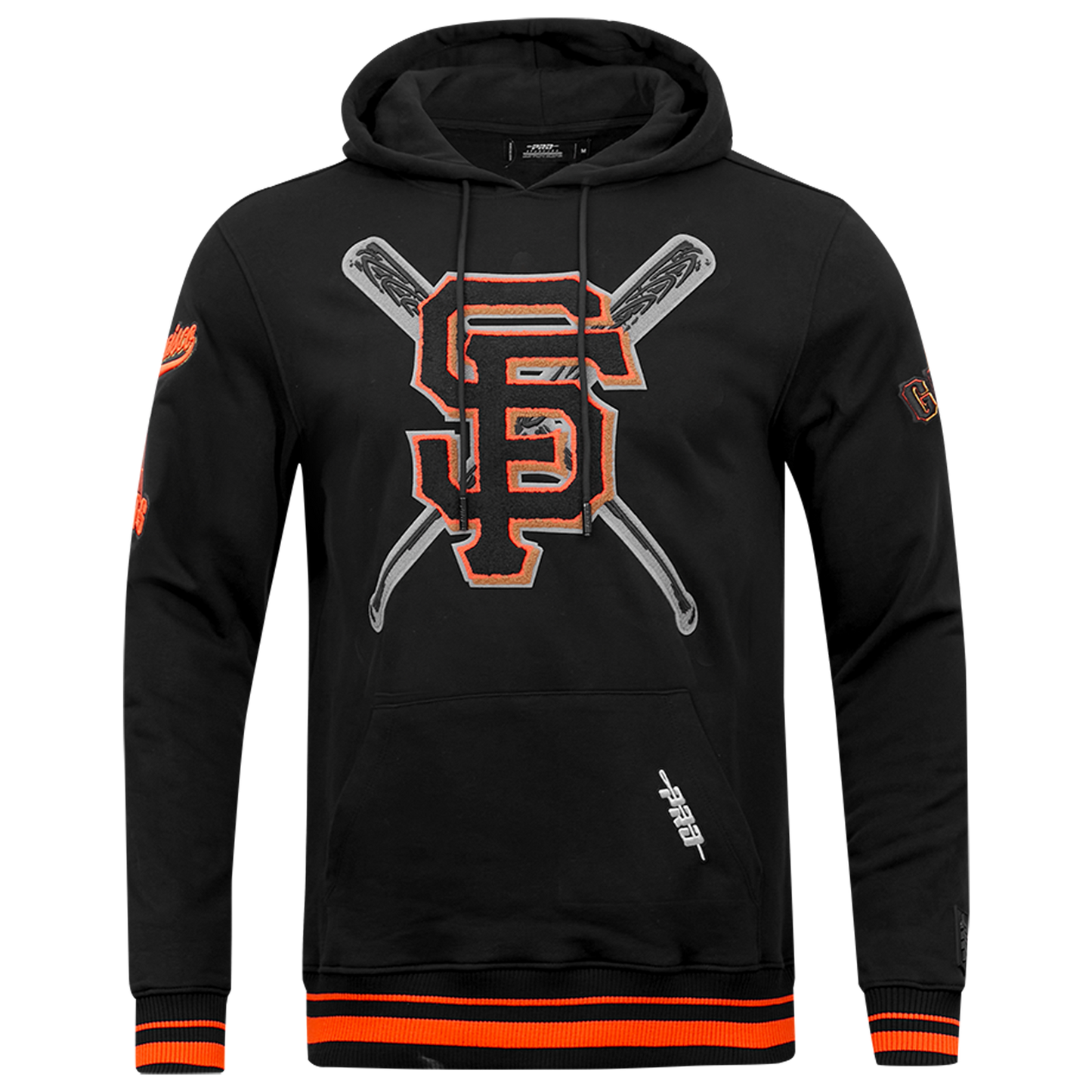 Pro Standard GIANTS MASH UP RIB FLC PO HOODIE - Men's - Black/Orange