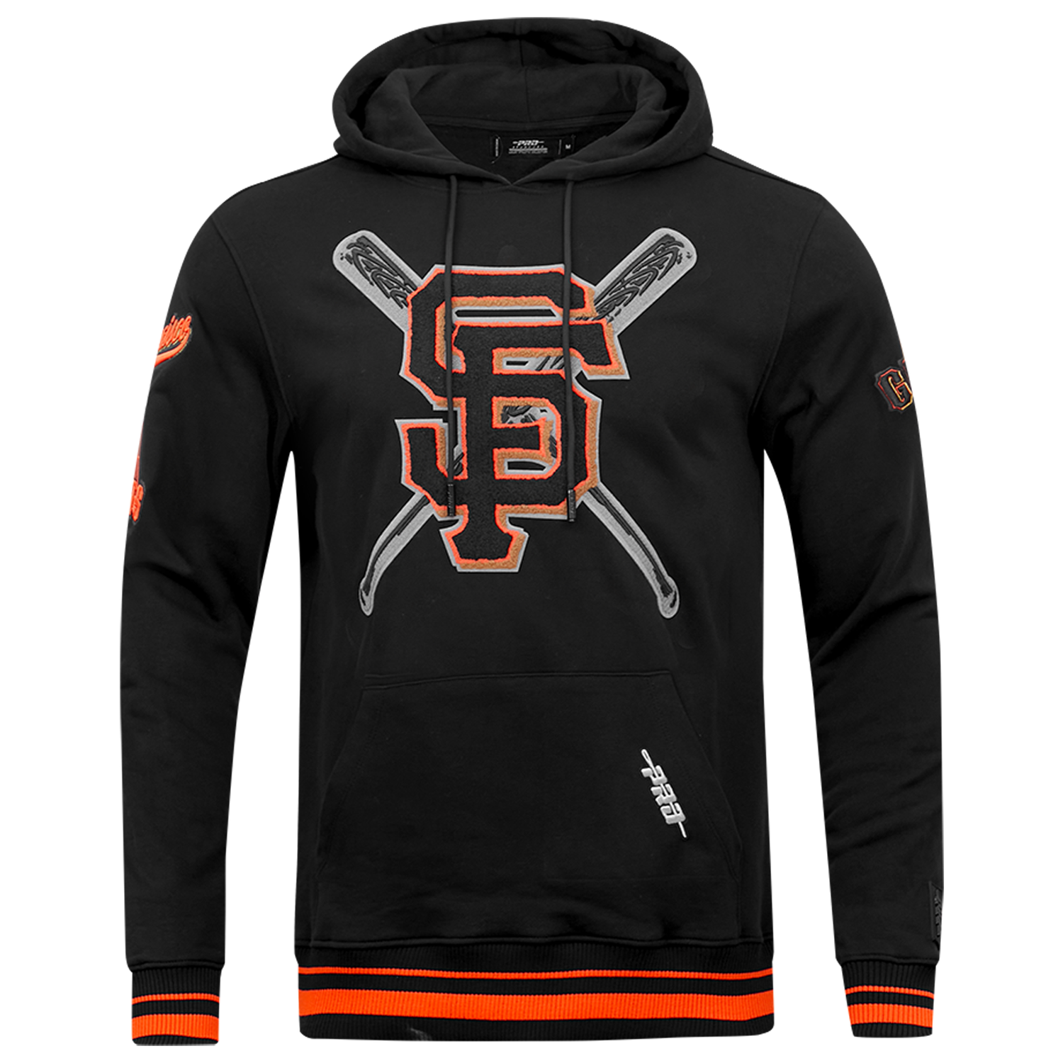 Pro Standard GIANTS MASH UP RIB FLC PO HOODIE - Men's - Black/Orange