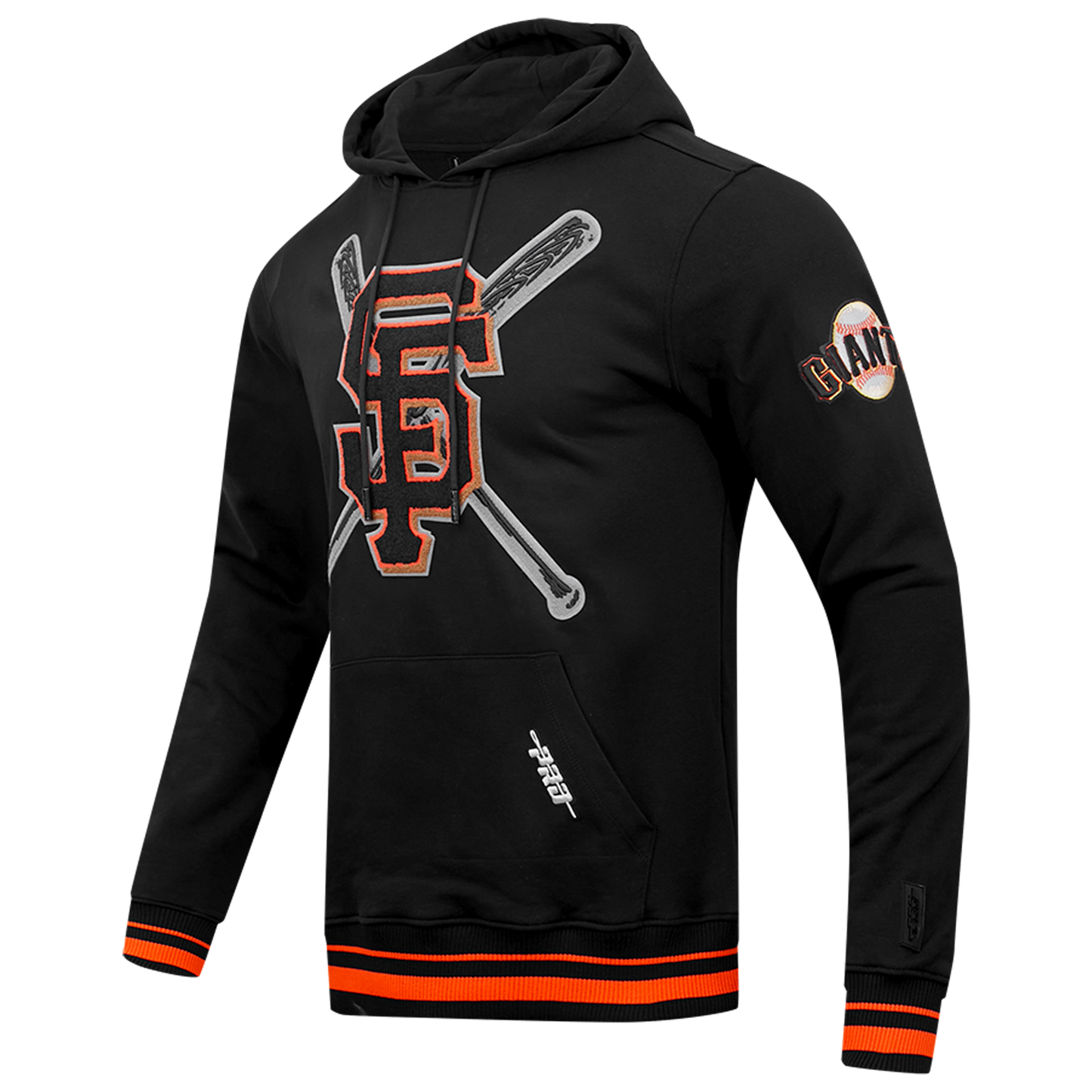 Pro Standard GIANTS MASH UP RIB FLC PO HOODIE - Men's - Black/Orange