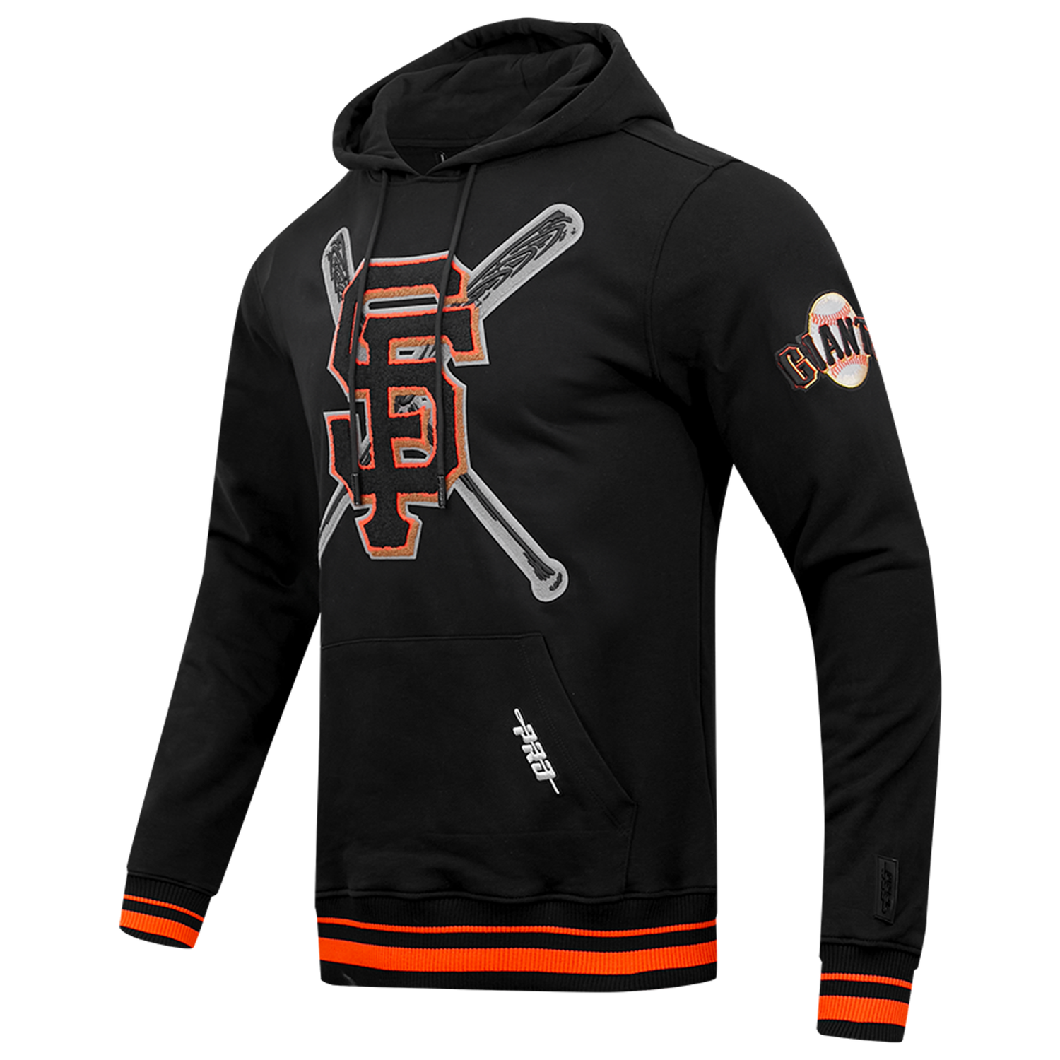Pro Standard GIANTS MASH UP RIB FLC PO HOODIE - Men's - Black/Orange