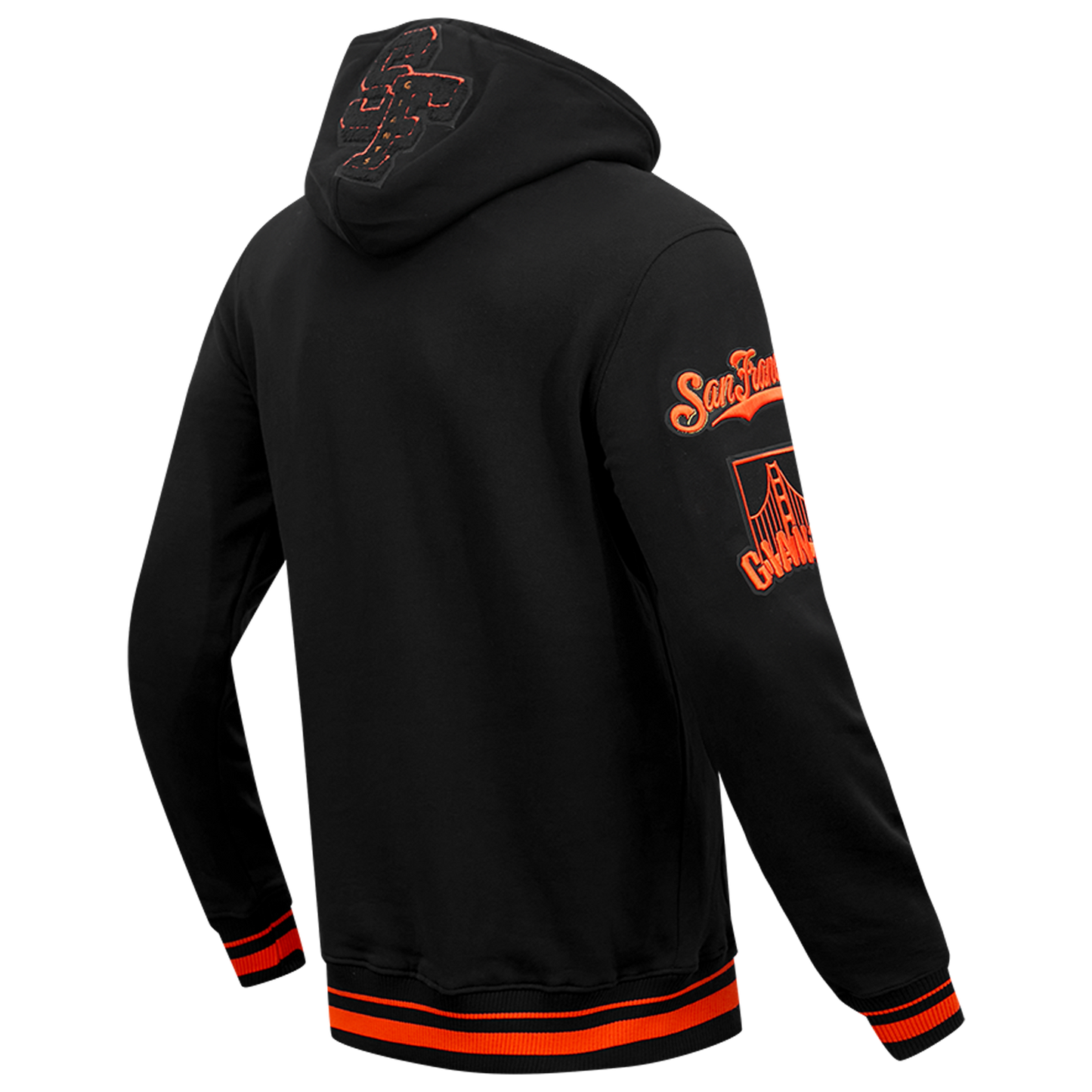 Pro Standard GIANTS MASH UP RIB FLC PO HOODIE - Men's - Black/Orange
