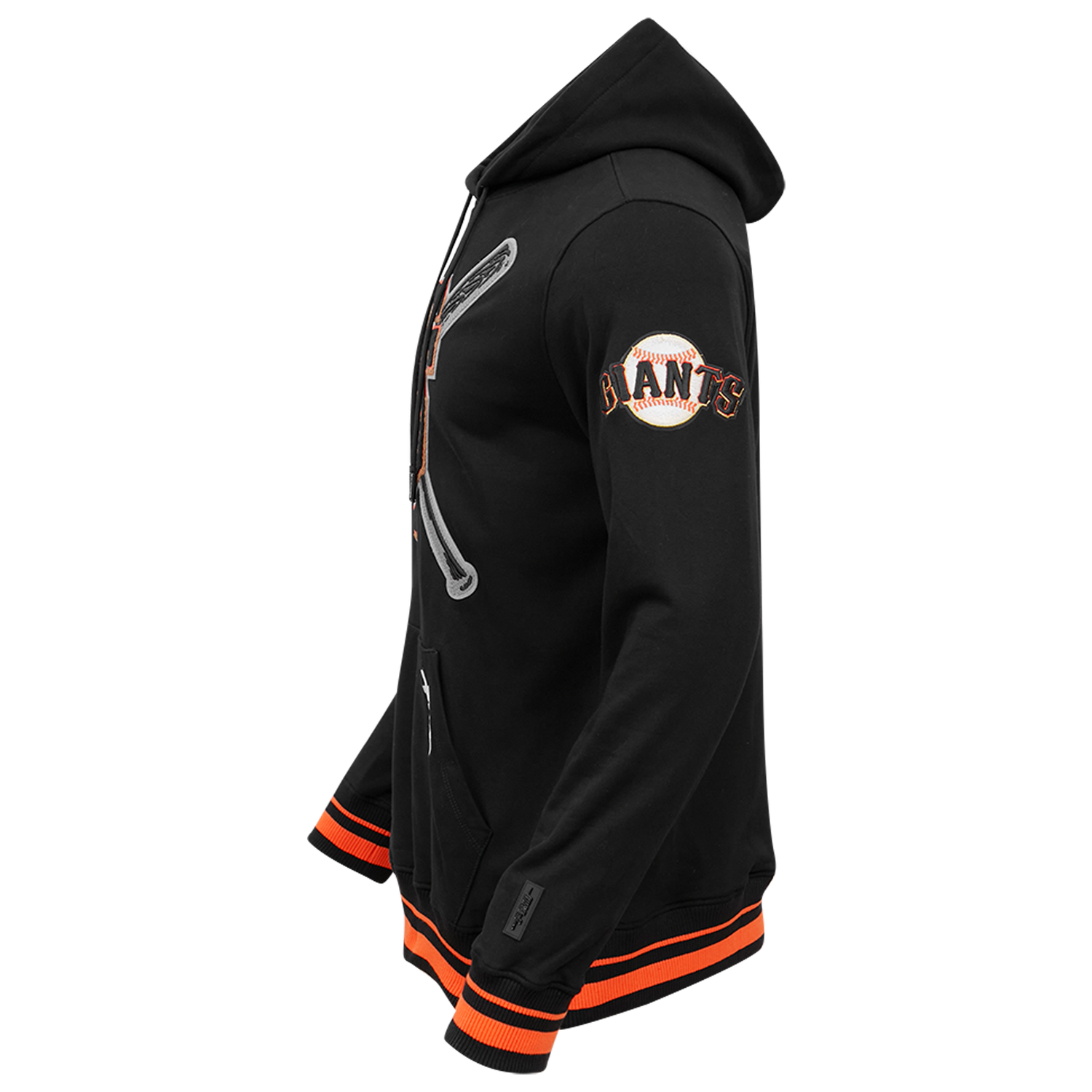 Pro Standard GIANTS MASH UP RIB FLC PO HOODIE - Men's - Black/Orange