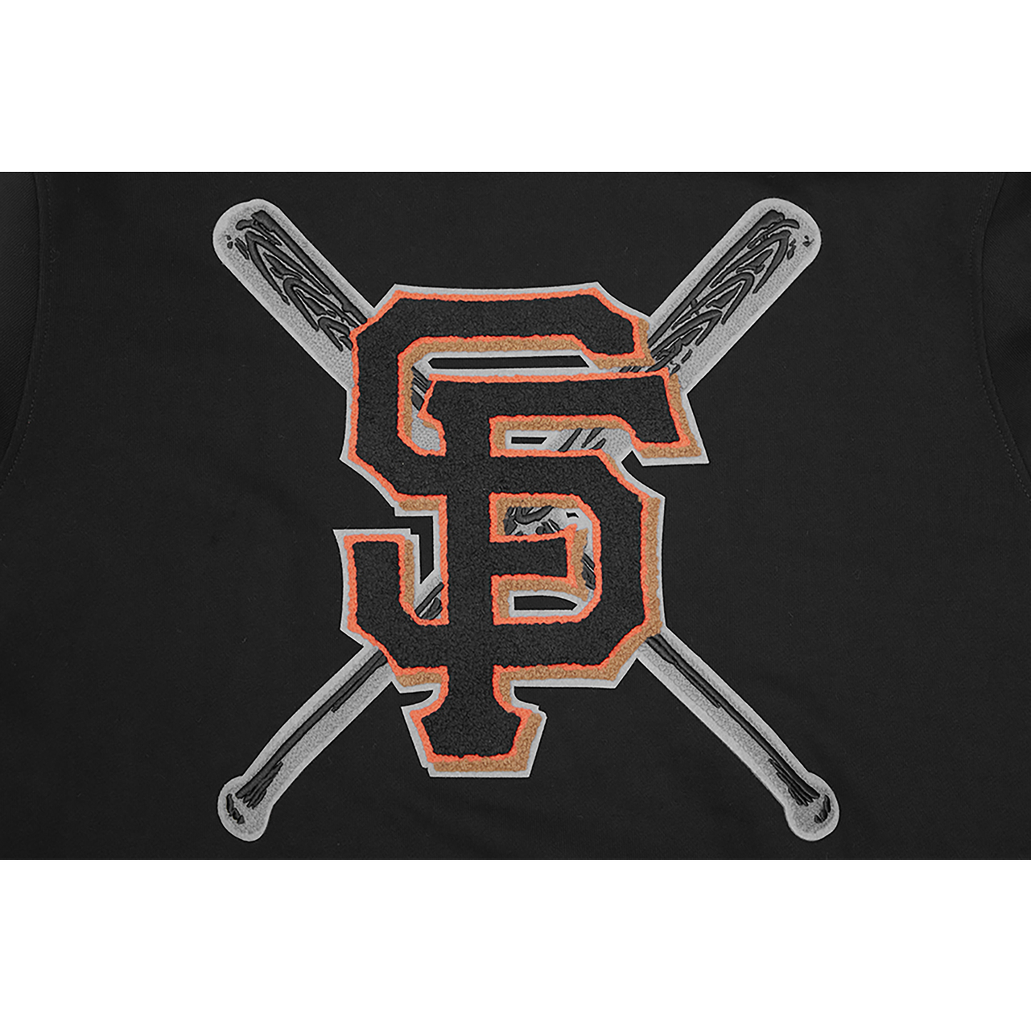 Pro Standard GIANTS MASH UP RIB FLC PO HOODIE - Men's - Black/Orange