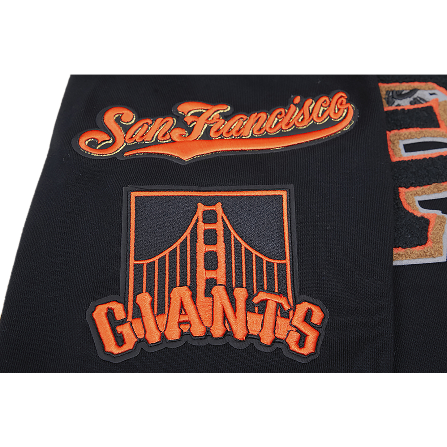 Pro Standard GIANTS MASH UP RIB FLC PO HOODIE - Men's - Black/Orange