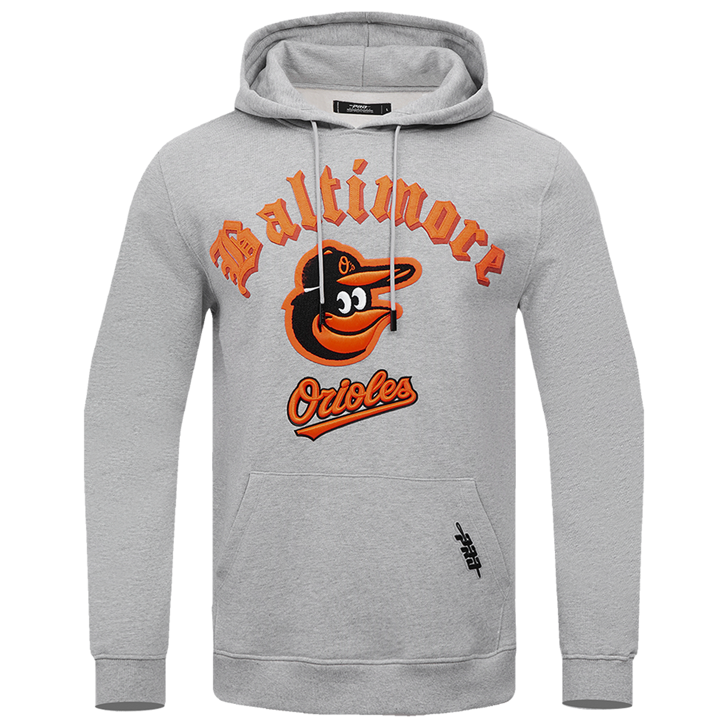 Pro Standard ORIOLES OLD ENGLISH FLC PO HOODIE - Men's - Heather Grey