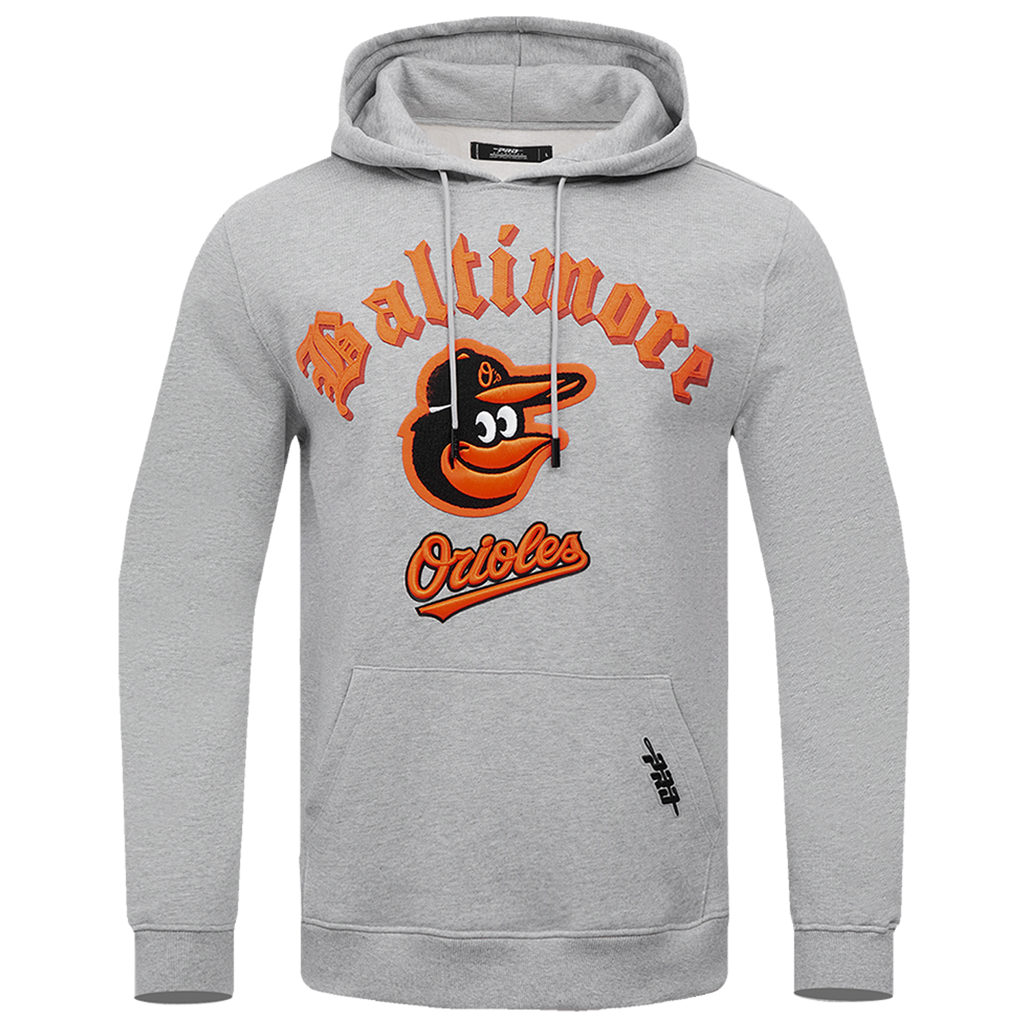 Pro Standard ORIOLES OLD ENGLISH FLC PO HOODIE - Men's - Heather Grey