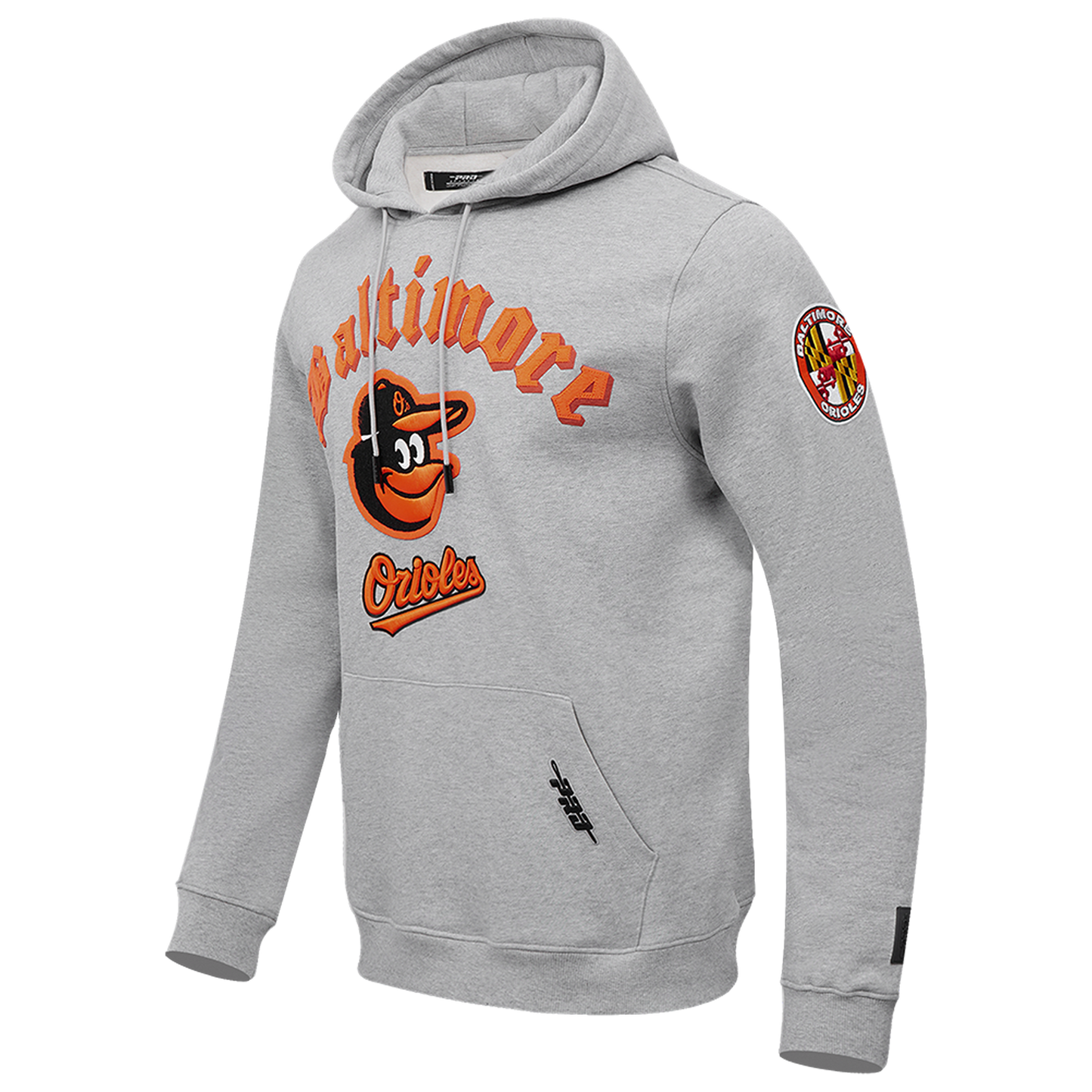 Pro Standard ORIOLES OLD ENGLISH FLC PO HOODIE - Men's - Heather Grey