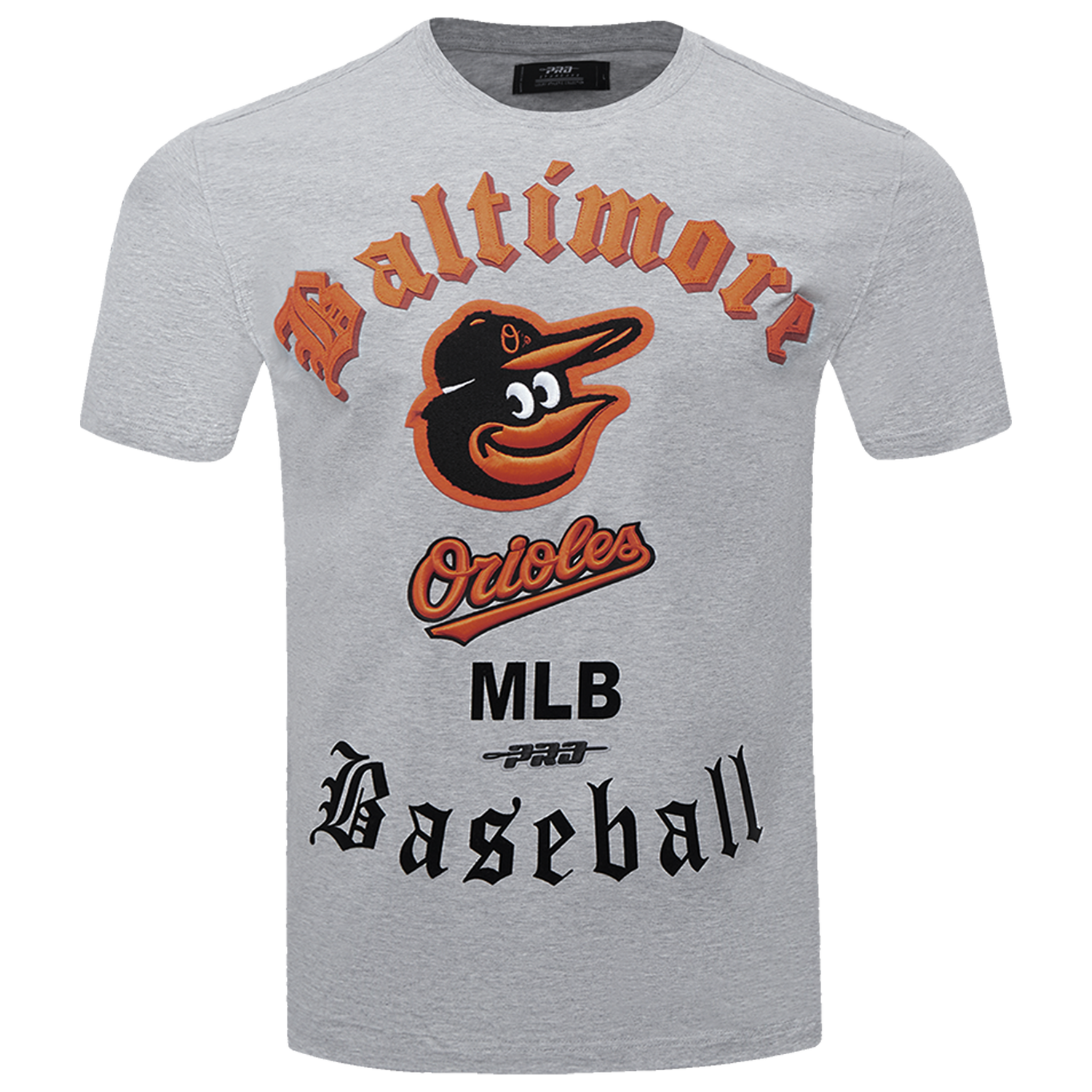 Pro Standard ORIOLES OLD ENGLISH SJ TEE - Men's - Heather Grey