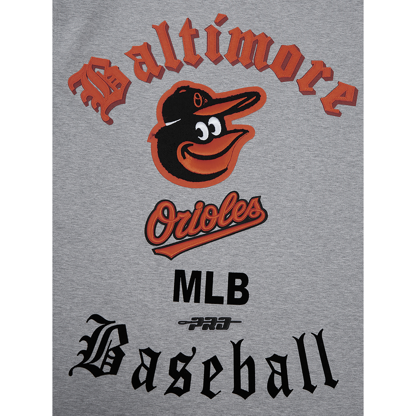 Pro Standard ORIOLES OLD ENGLISH SJ TEE - Men's - Heather Grey
