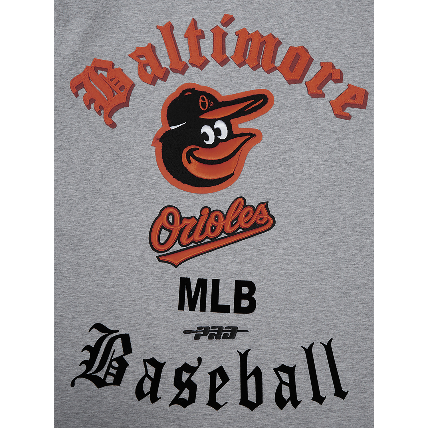 Pro Standard ORIOLES OLD ENGLISH SJ TEE - Men's - Heather Grey