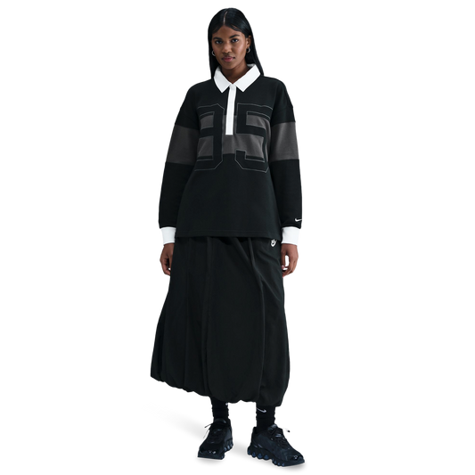Nike NSW Street Long Sleeve GFX Polo - Women's - Black/Grey