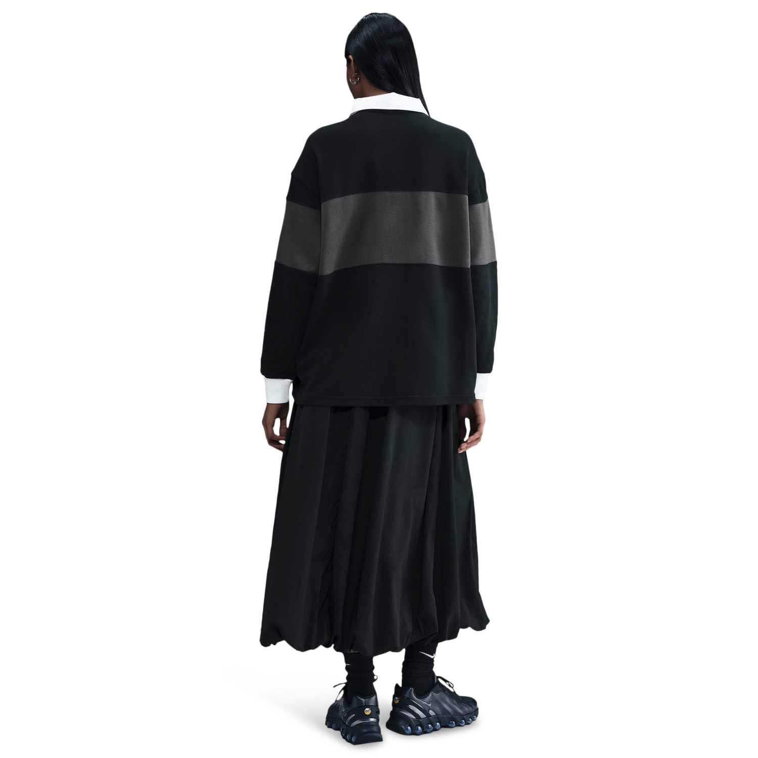 Nike NSW Street Long Sleeve GFX Polo - Women's - Black/Grey