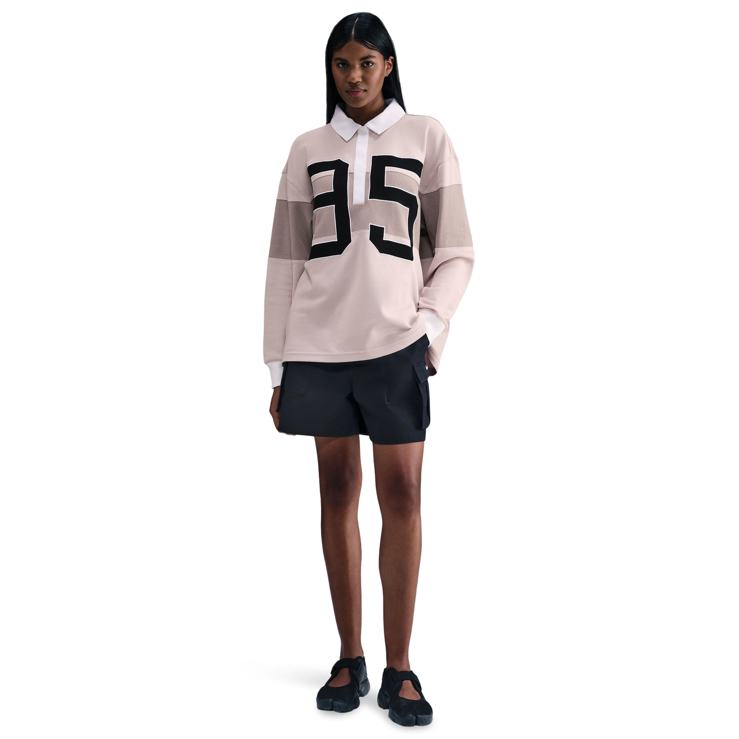Nike NSW Street Long Sleeve GFX Polo - Women's - Pink/Pink