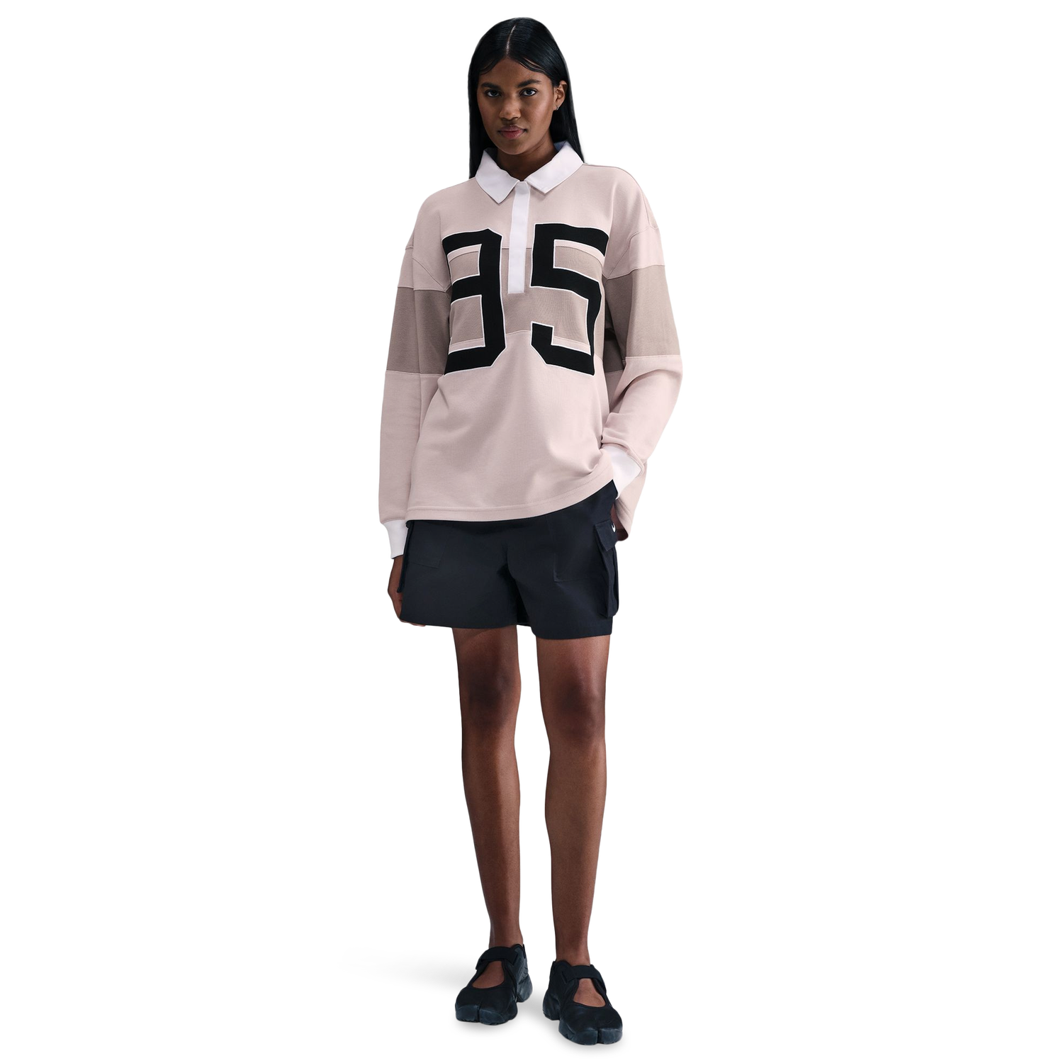 Nike NSW Street Long Sleeve GFX Polo - Women's - Pink/Pink