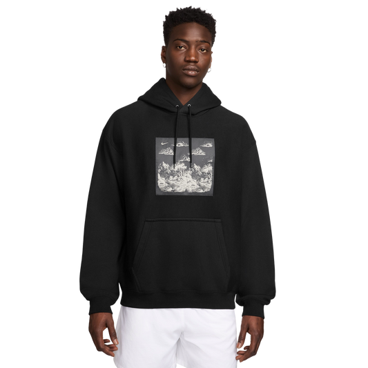 Nike NL Solo Swoosh Pullover Hood Gfx - Men's - Grey/Black