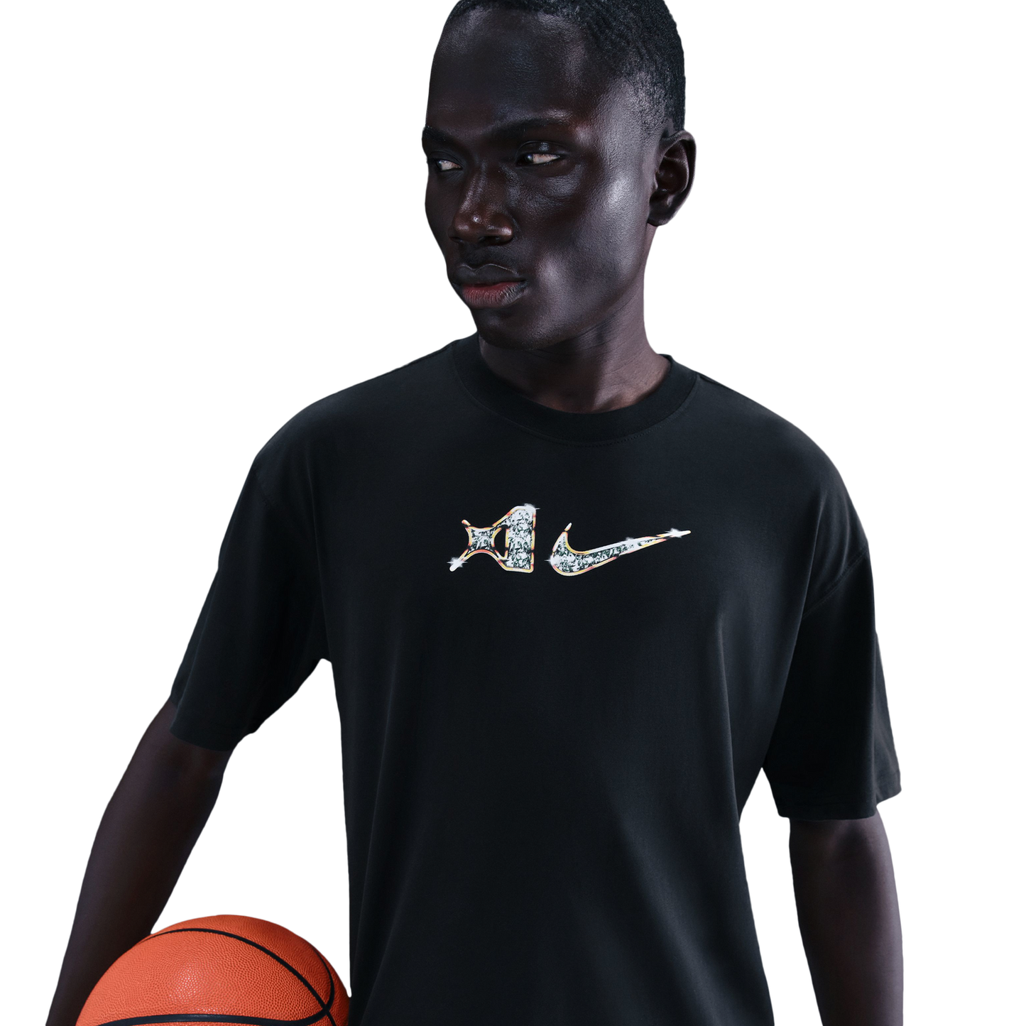Nike Dri-FIT A'ja Short Sleeve T-Shirt - Women's - Black/Black