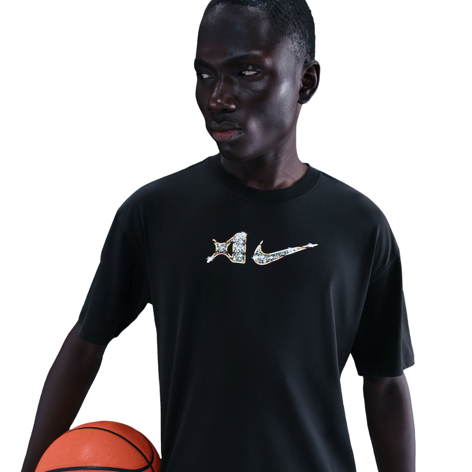 Nike Dri-FIT A'ja Short Sleeve T-Shirt - Women's - Black/Black