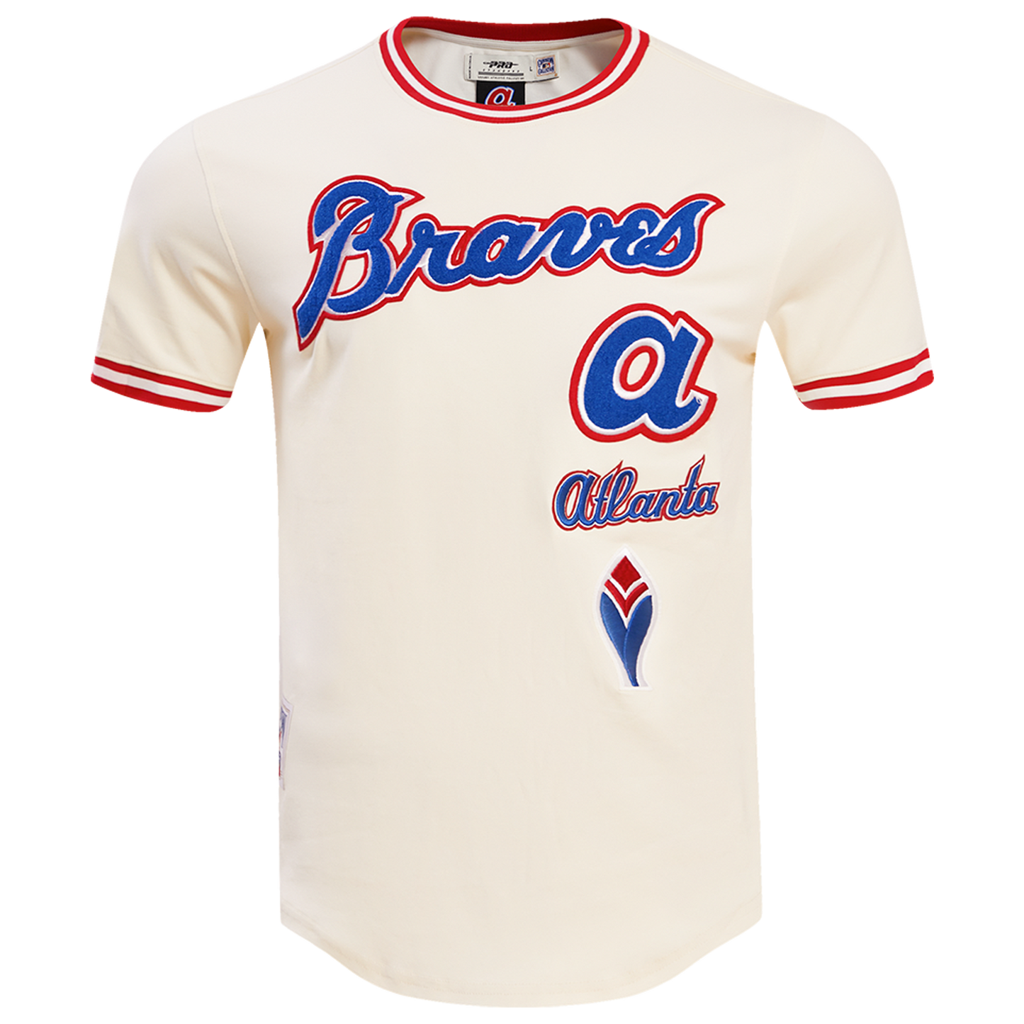 Pro Standard BRAVES RETRO CLASSIC DK TEE - Men's - Eggshell/Red