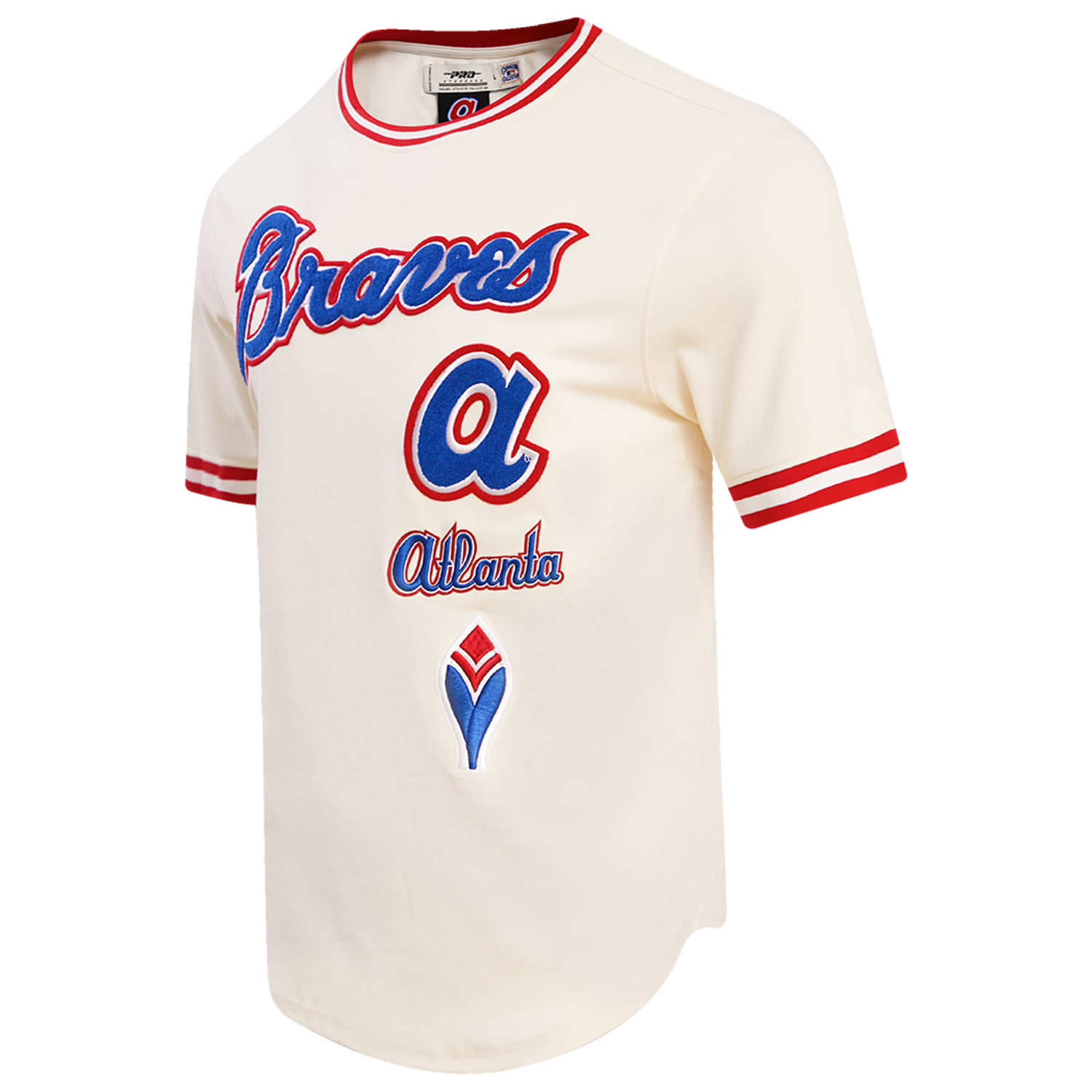 Pro Standard BRAVES RETRO CLASSIC DK TEE - Men's - Eggshell/Red